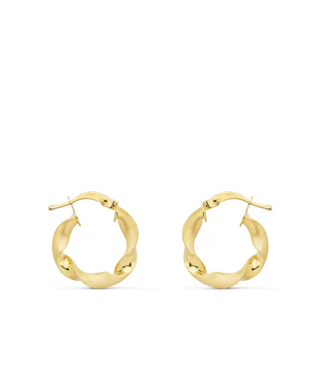Aros Gallonados Oro Amarillo 18 K 17 Mm<Alda Joyeros Cheap