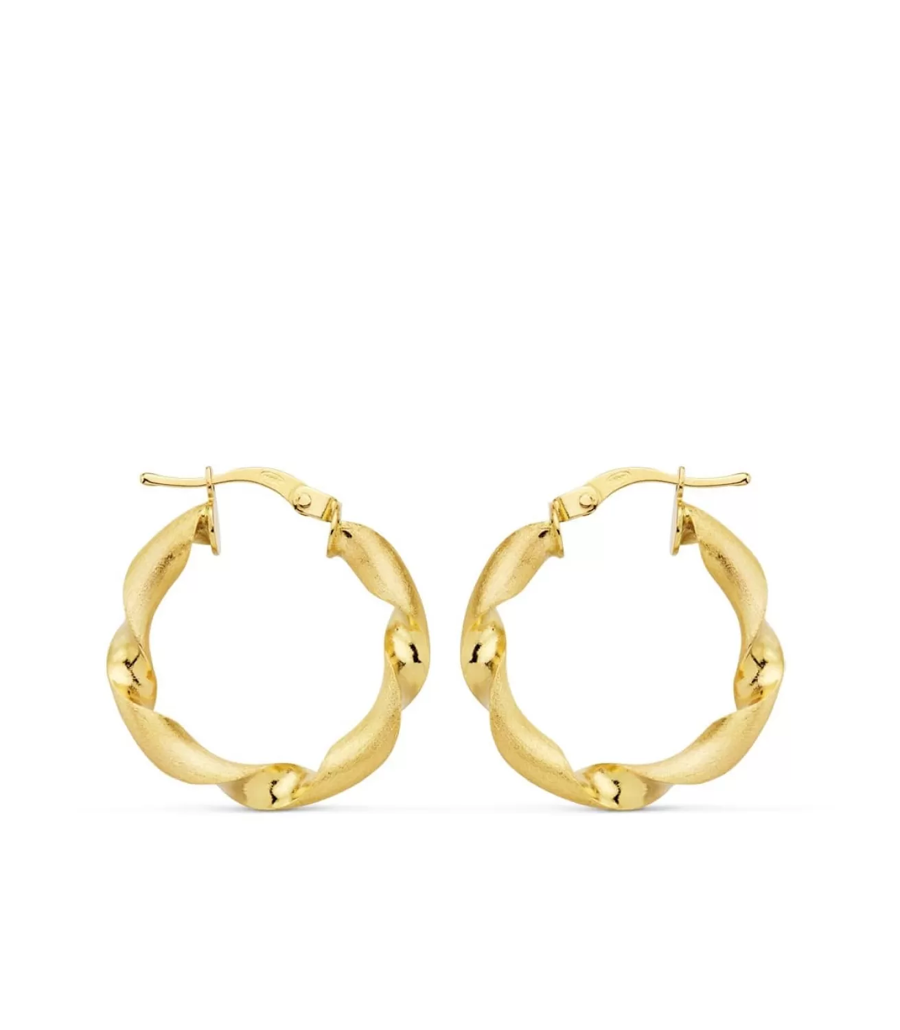 Aros Gallonados Oro Amarillo 18 K 22 Mm<Alda Joyeros Best