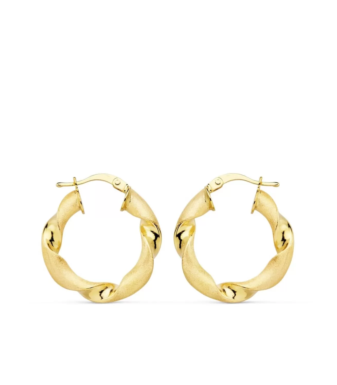 Aros Gallonados Oro Amarillo 18 K 23 Mm<Alda Joyeros Best