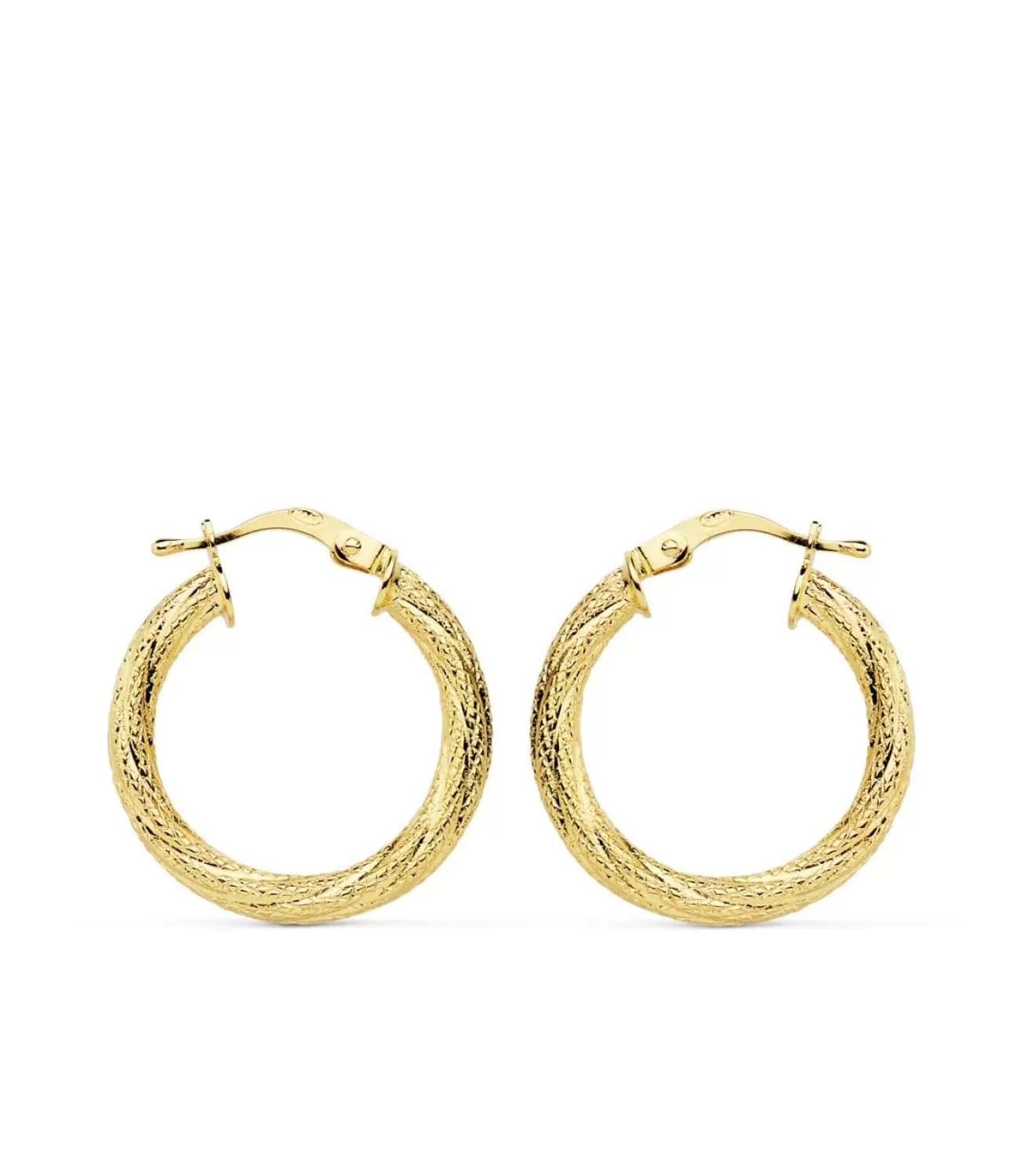 Aros Grano Oro Amarillo 18 K 21 Mm<Alda Joyeros Store
