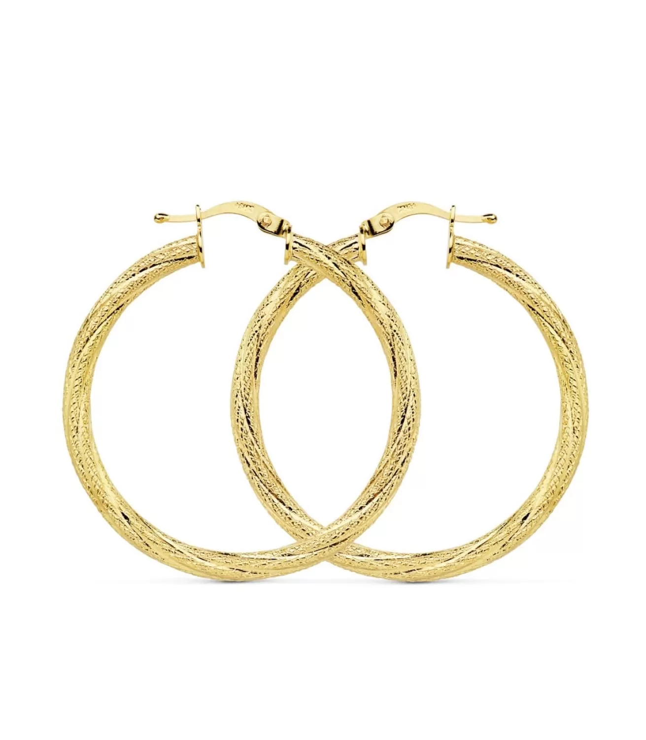 Aros Grano Oro Amarillo 18 K 29 Mm<Alda Joyeros Online