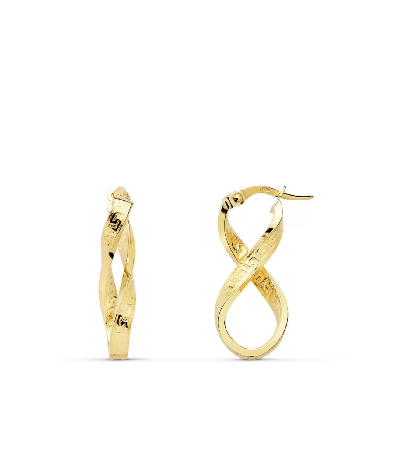Aros Greca Eight Oro Amarillo 18 K 25 Mm<Alda Joyeros Cheap