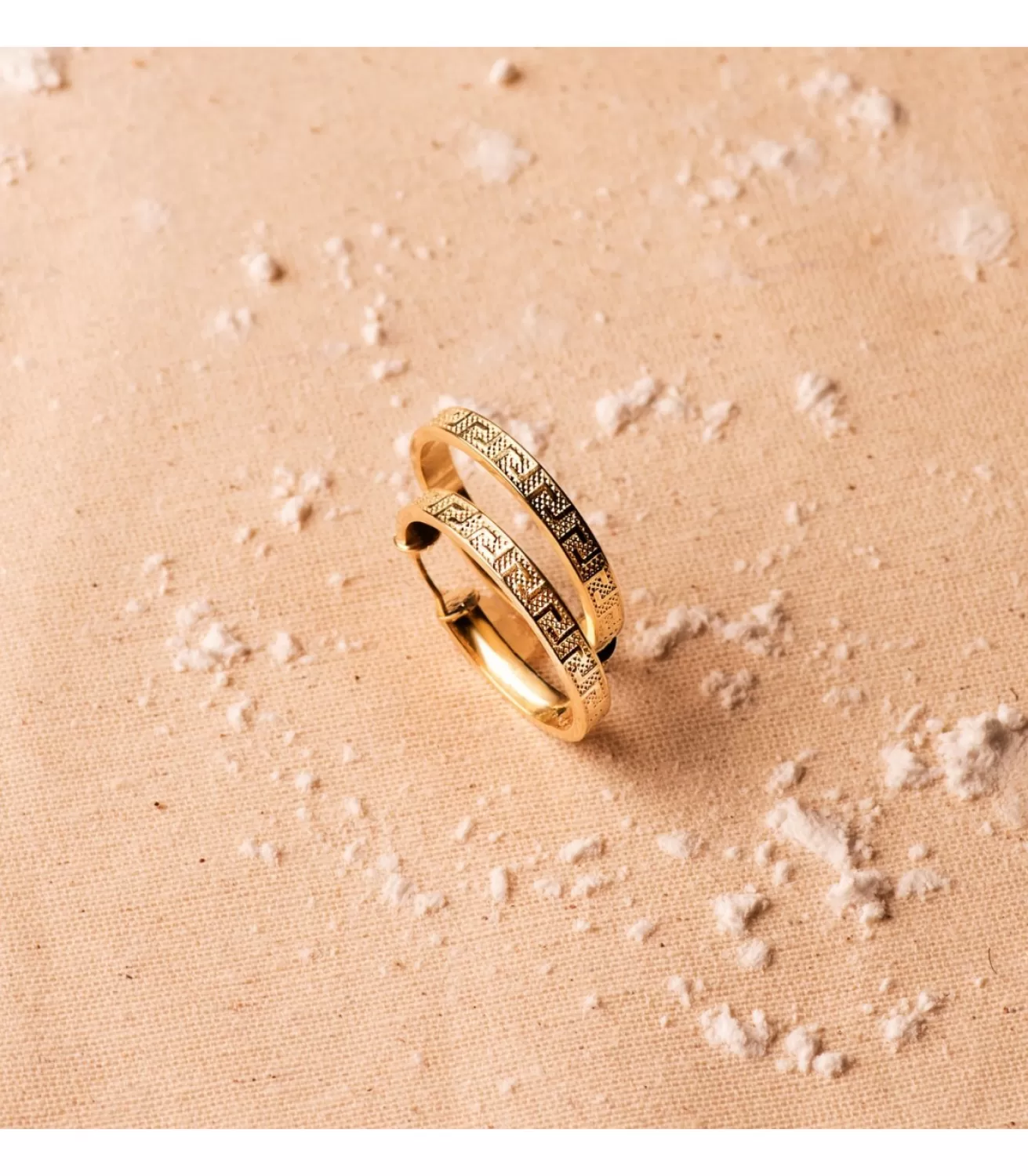 Aros Greca Huecos Oro Amarillo 18 K 28 Mm<Alda Joyeros Best
