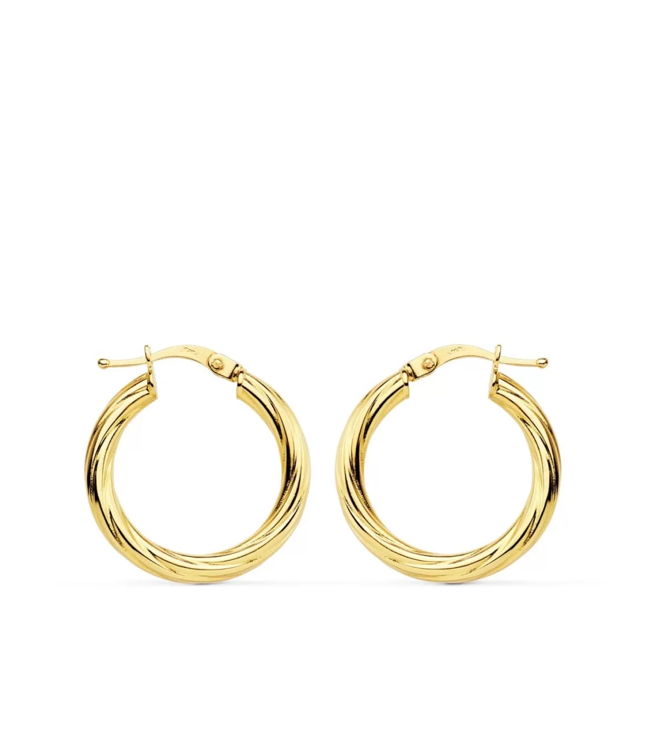 Aros Huecos Brillo Oro Amarillo 18 K 21 Mm<Alda Joyeros Store