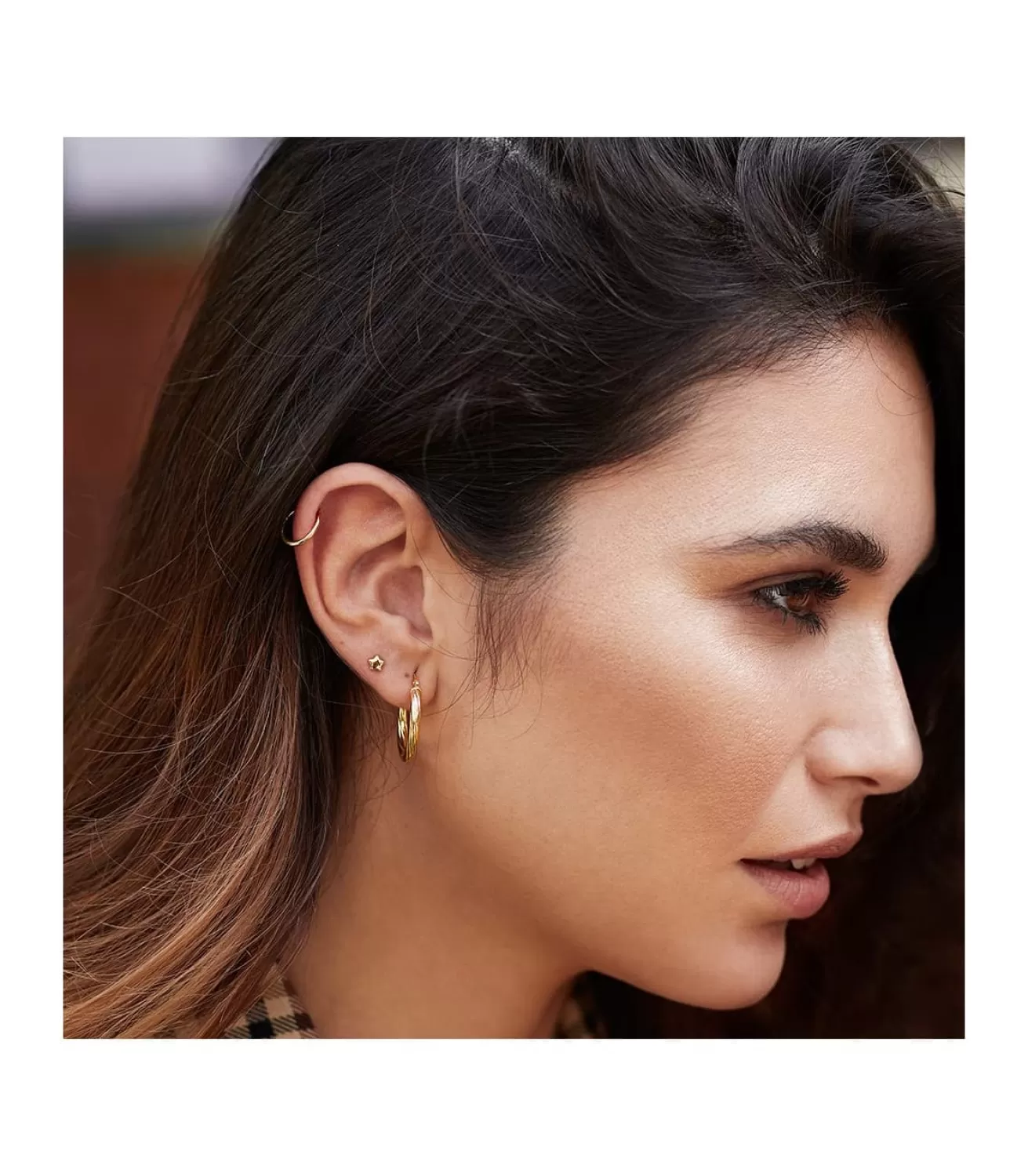 Aros Huecos Brillo Oro Amarillo 18 K 21 Mm<Alda Joyeros Store
