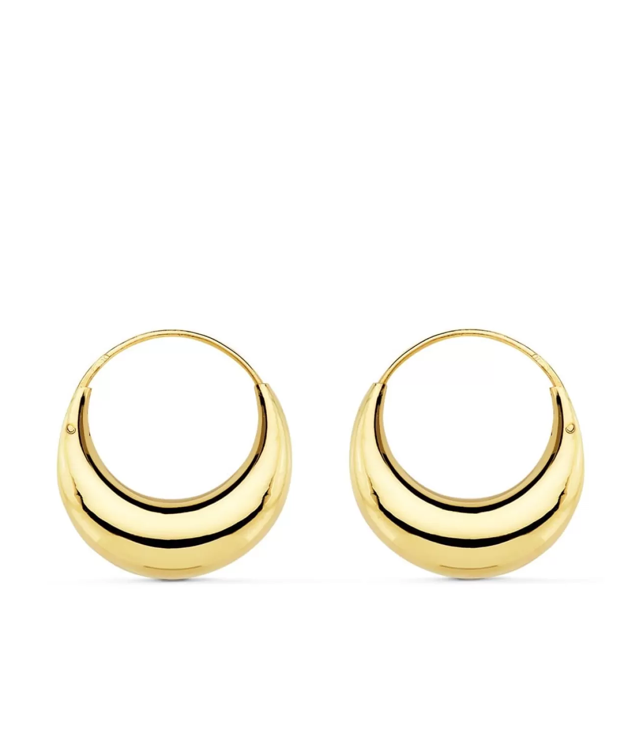 Aros Morcilla Oro Amarillo 18K 20 Mm<Alda Joyeros Online