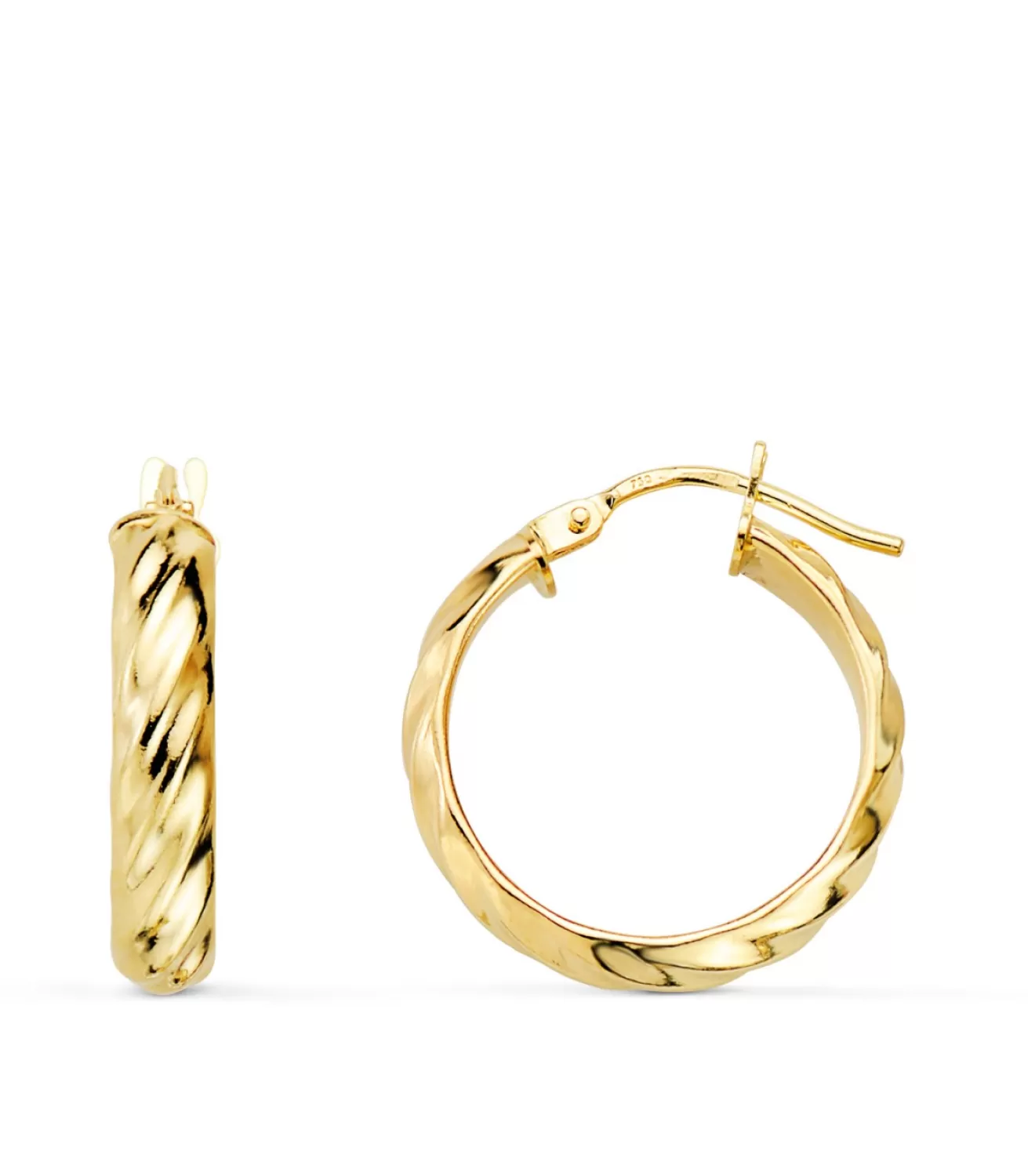 Aros Mujer Bucle Oro Amarillo 18K 17 Mm<Alda Joyeros Sale