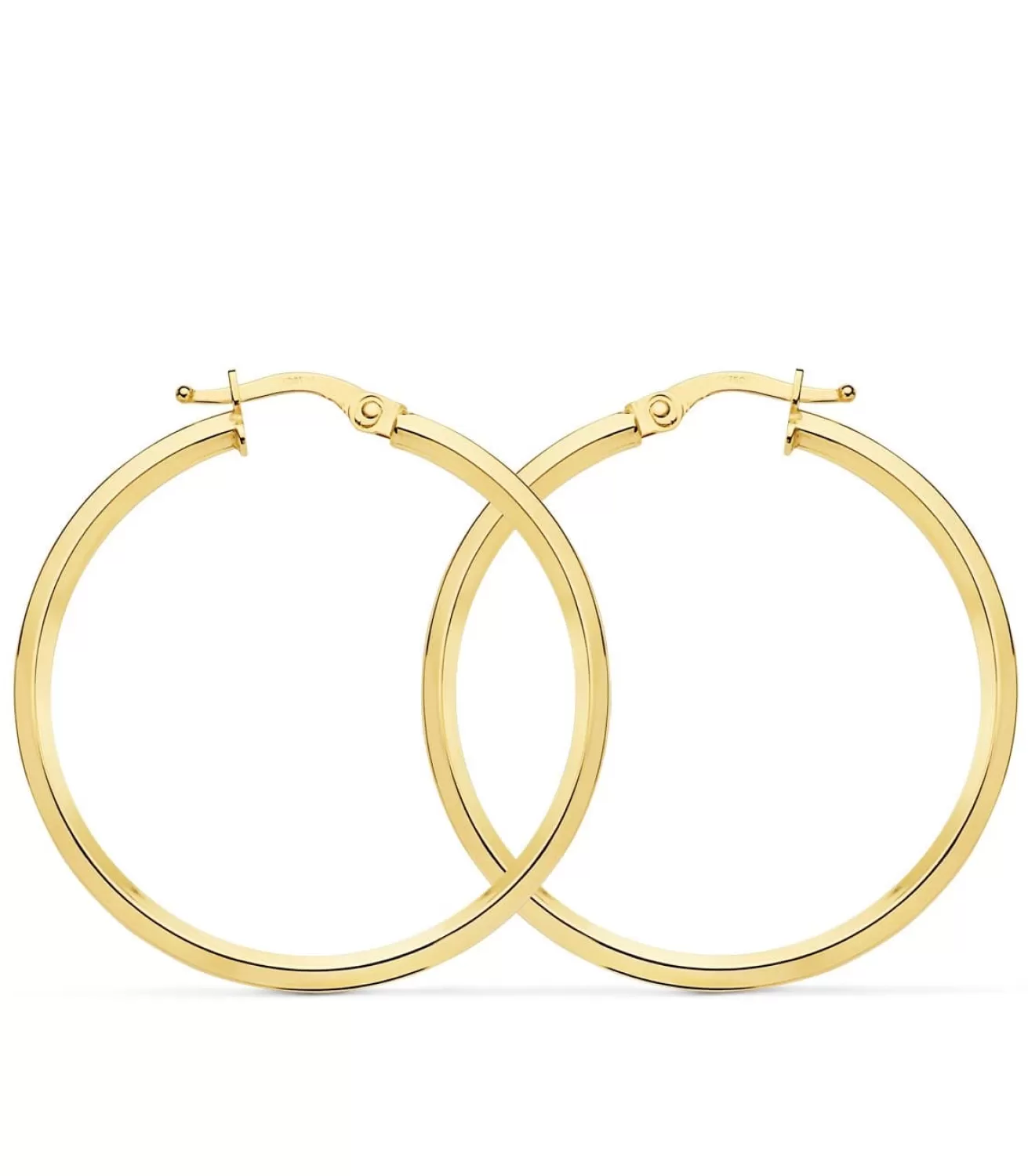 Aros Mujer Skinny Oro Amarillo 18K 33 Mm<Alda Joyeros Outlet