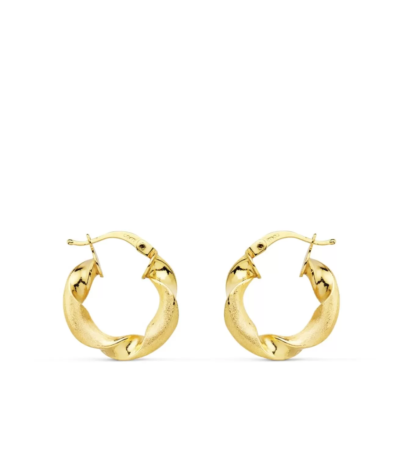 Aros Mujer Trenzados Oro Amarillo 18K 18 Mm<Alda Joyeros Cheap