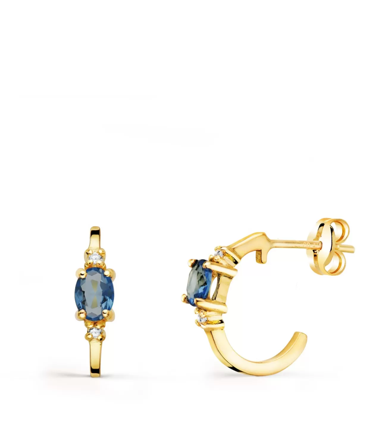 Aros Paradise Aguamarina Oro Amarillo 18K<Alda Joyeros Sale