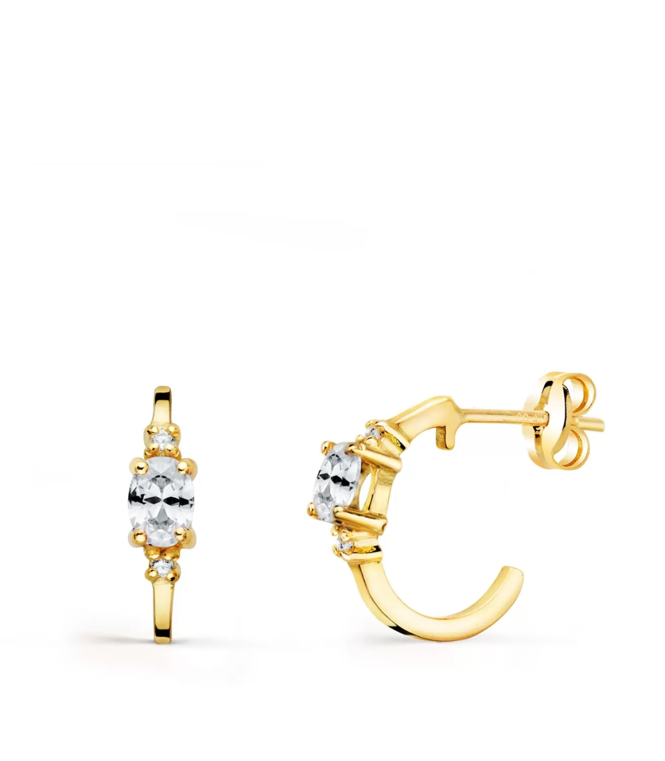 Aros Paradise Circonita Oro Amarillo 18K<Alda Joyeros Outlet
