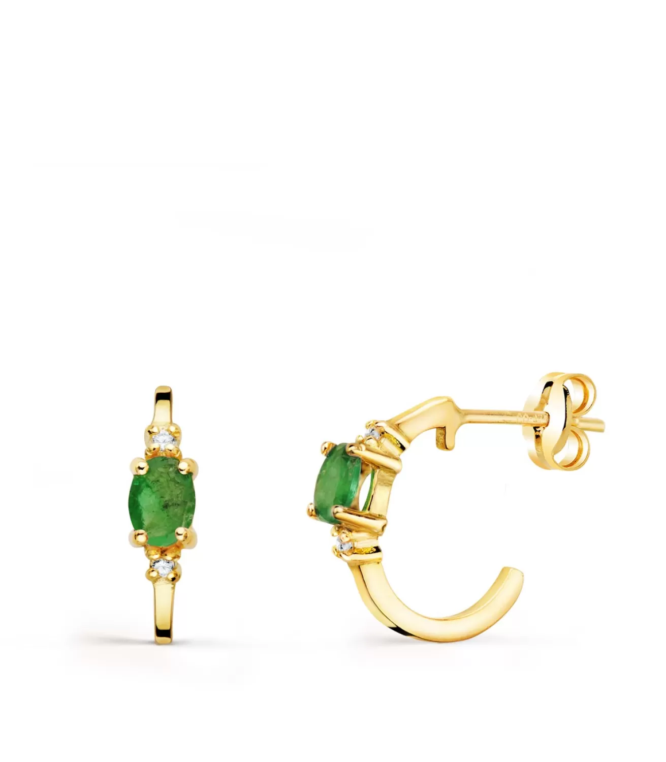 Aros Paradise Esmeralda Oro Amarillo 18K<Alda Joyeros Best Sale