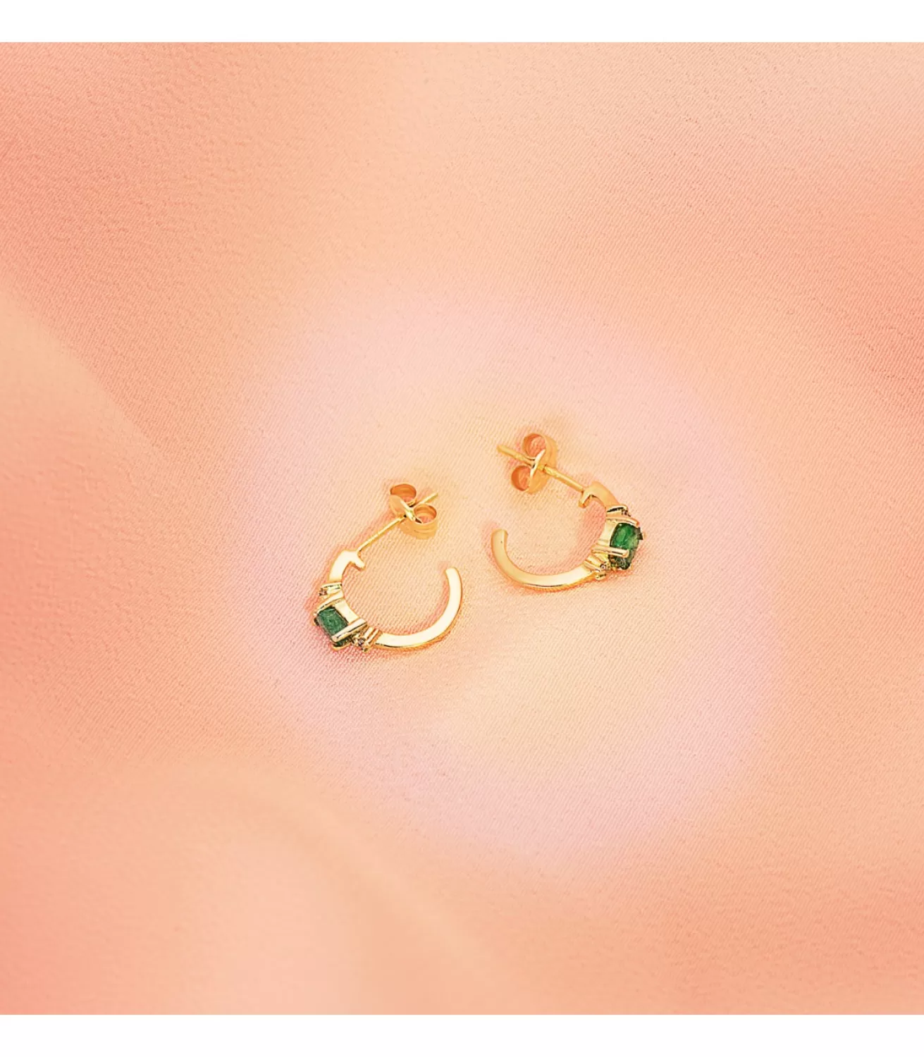 Aros Paradise Esmeralda Oro Amarillo 18K<Alda Joyeros Best Sale