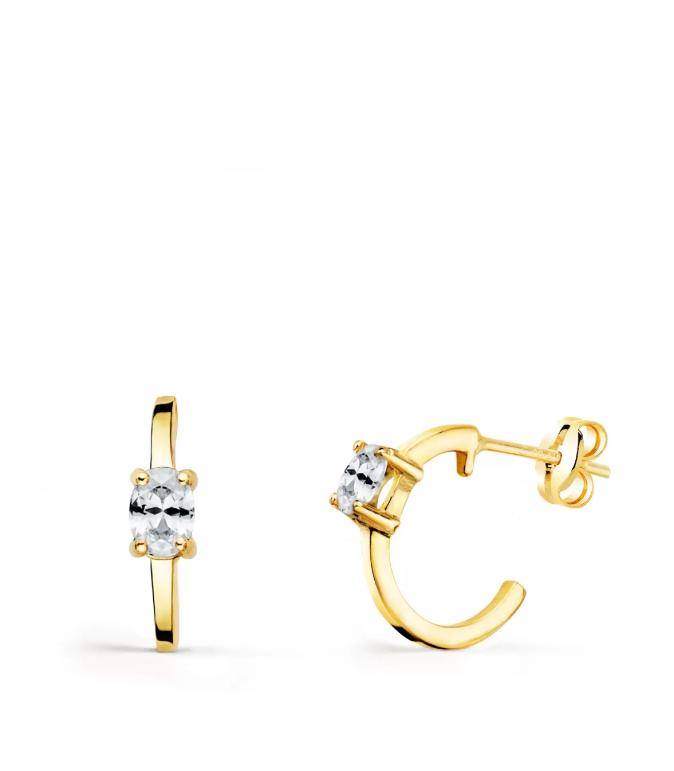 Aros Paradise Glam Circonita Oro Amarillo 18K<Alda Joyeros Outlet