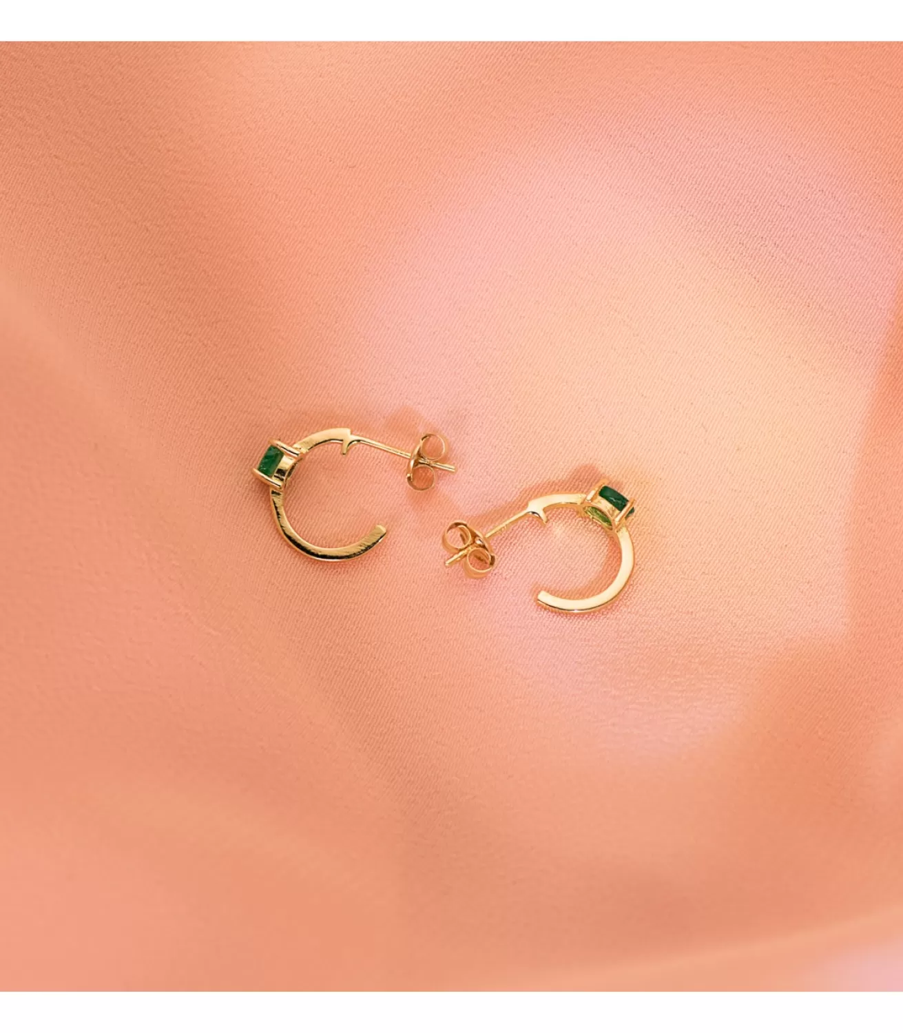 Aros Paradise Glam Esmeralda Oro Amarillo 18K<Alda Joyeros Cheap