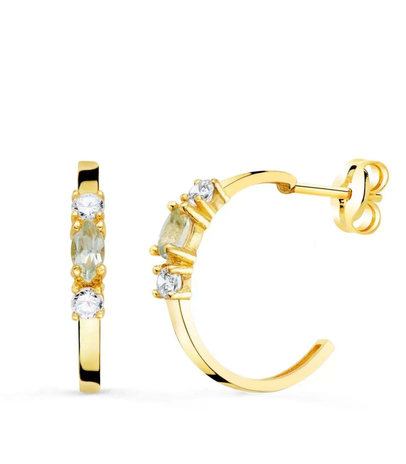 Aros Paradise Oro Amarillo 18K Aguamarina<Alda Joyeros Outlet