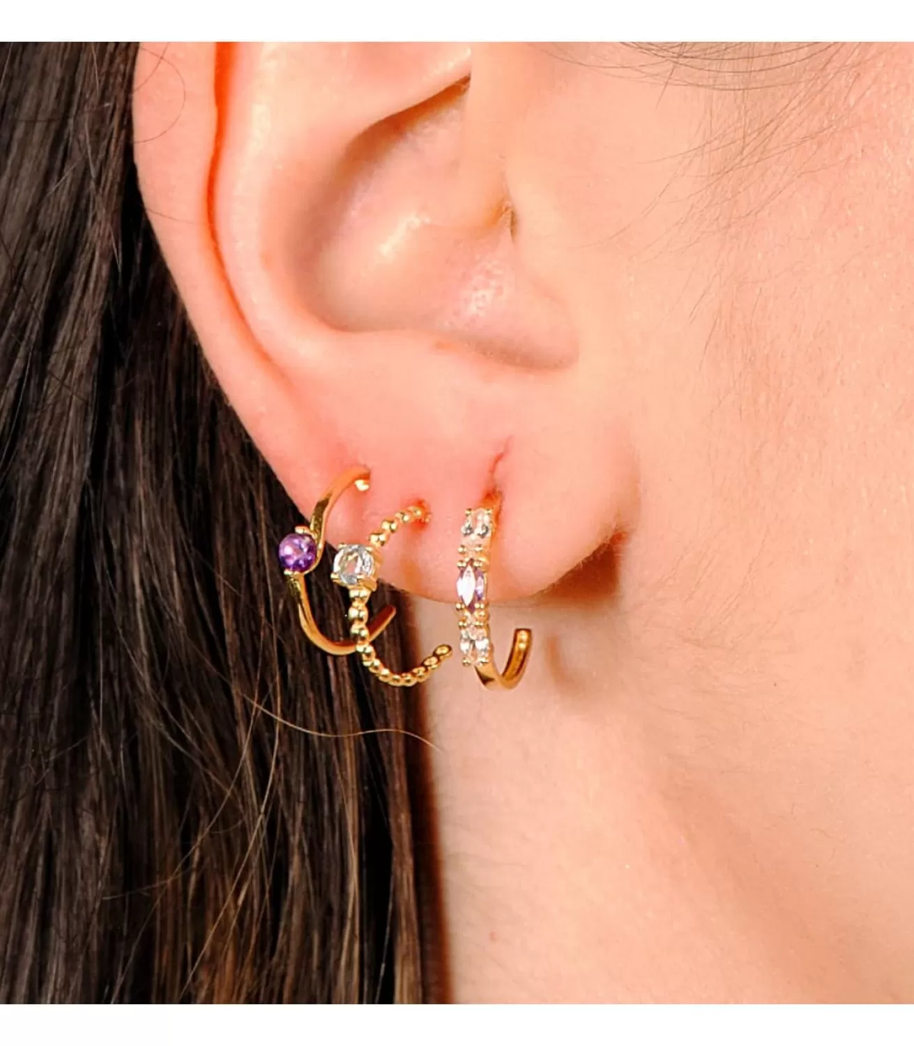 Aros Paradise Oro Amarillo 18K Bolitas Aguamarina<Alda Joyeros Shop
