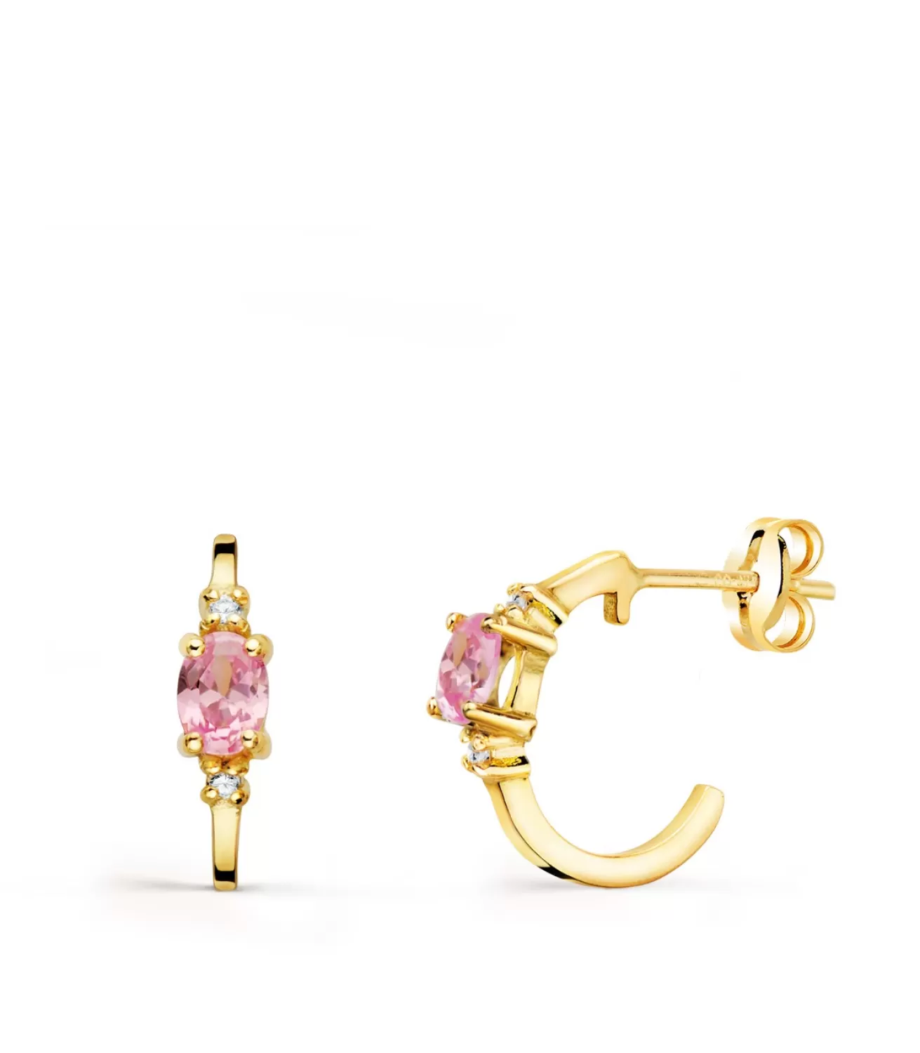 Aros Paradise Rosa De Francia Oro Amarillo 18K<Alda Joyeros Online