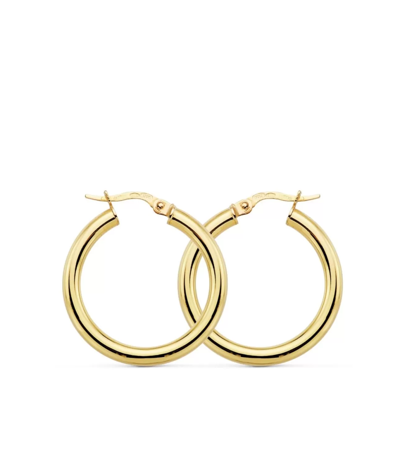 Aros Redondos Huecos Oro Amarillo 18 K 26 Mm<Alda Joyeros Discount