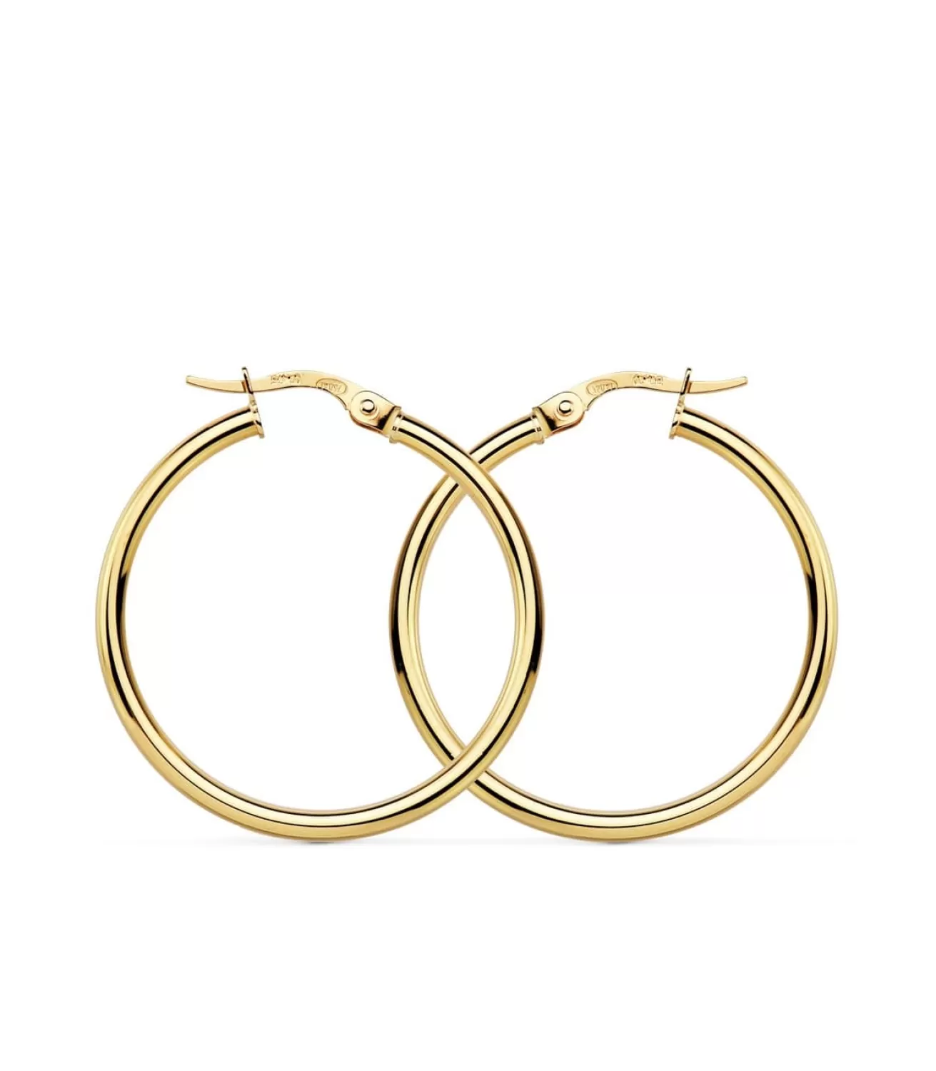 Aros Redondos Huecos Oro Amarillo 18 K 29 Mm<Alda Joyeros Best Sale