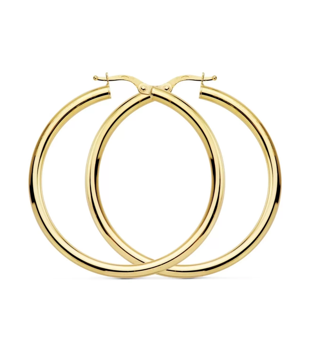 Aros Redondos Oro Amarillo 18 K 41 Mm<Alda Joyeros Cheap