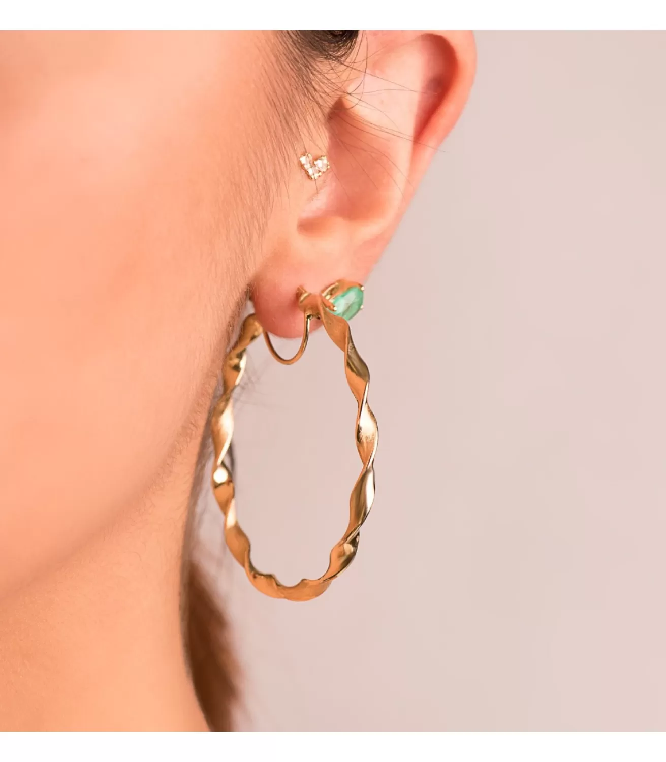 Aros Retorcidos Oro Amarillo 18K 46Mm<Alda Joyeros Hot