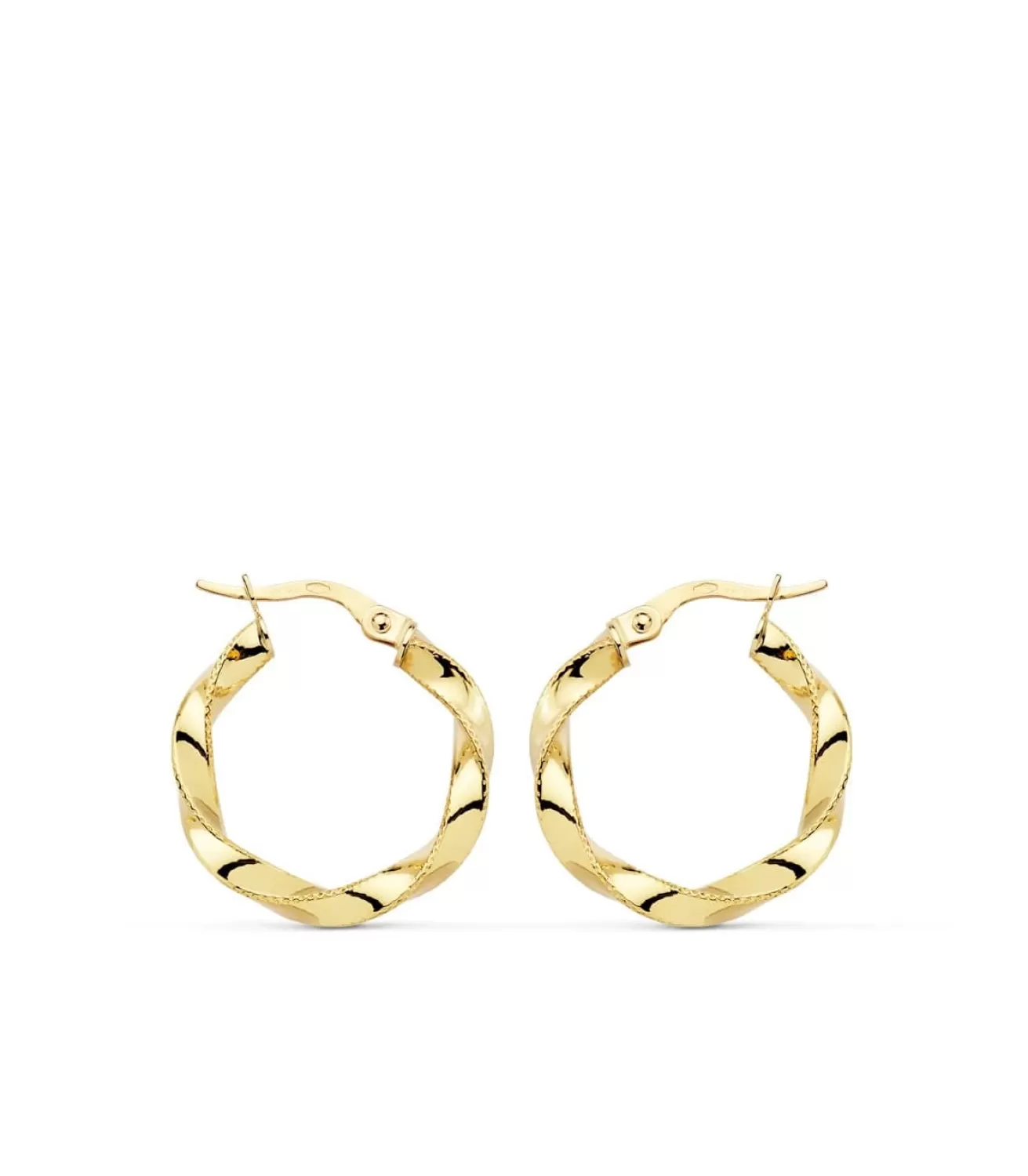 Aros Trenzados Hilo Oro Amarillo 18 K 21 Mm<Alda Joyeros Best Sale