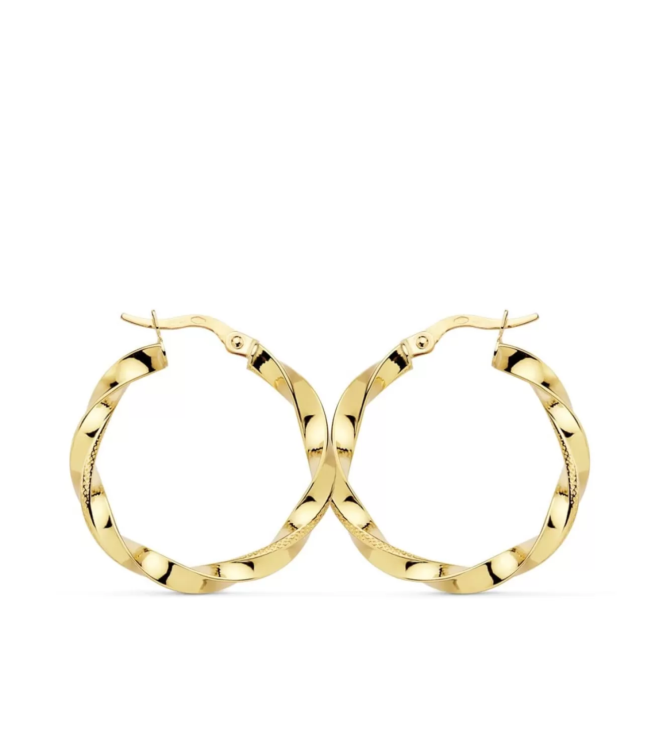 Aros Trenzados Hilo Oro Amarillo 18 K 26 Mm<Alda Joyeros Best Sale