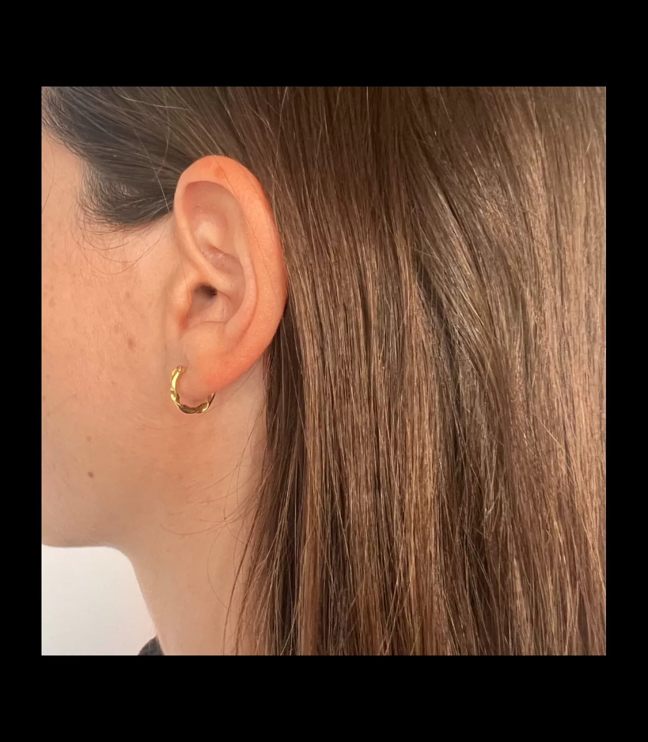 Aros Trenzados Lisos Oro Amarillo 18 K 14 Mm<Alda Joyeros Cheap