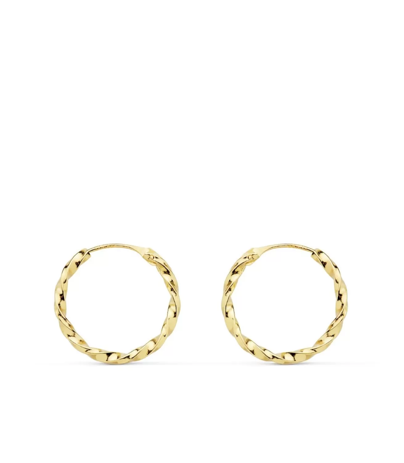 Aros Trenzados Oro Amarillo 18 K 16 Mm<Alda Joyeros Best Sale