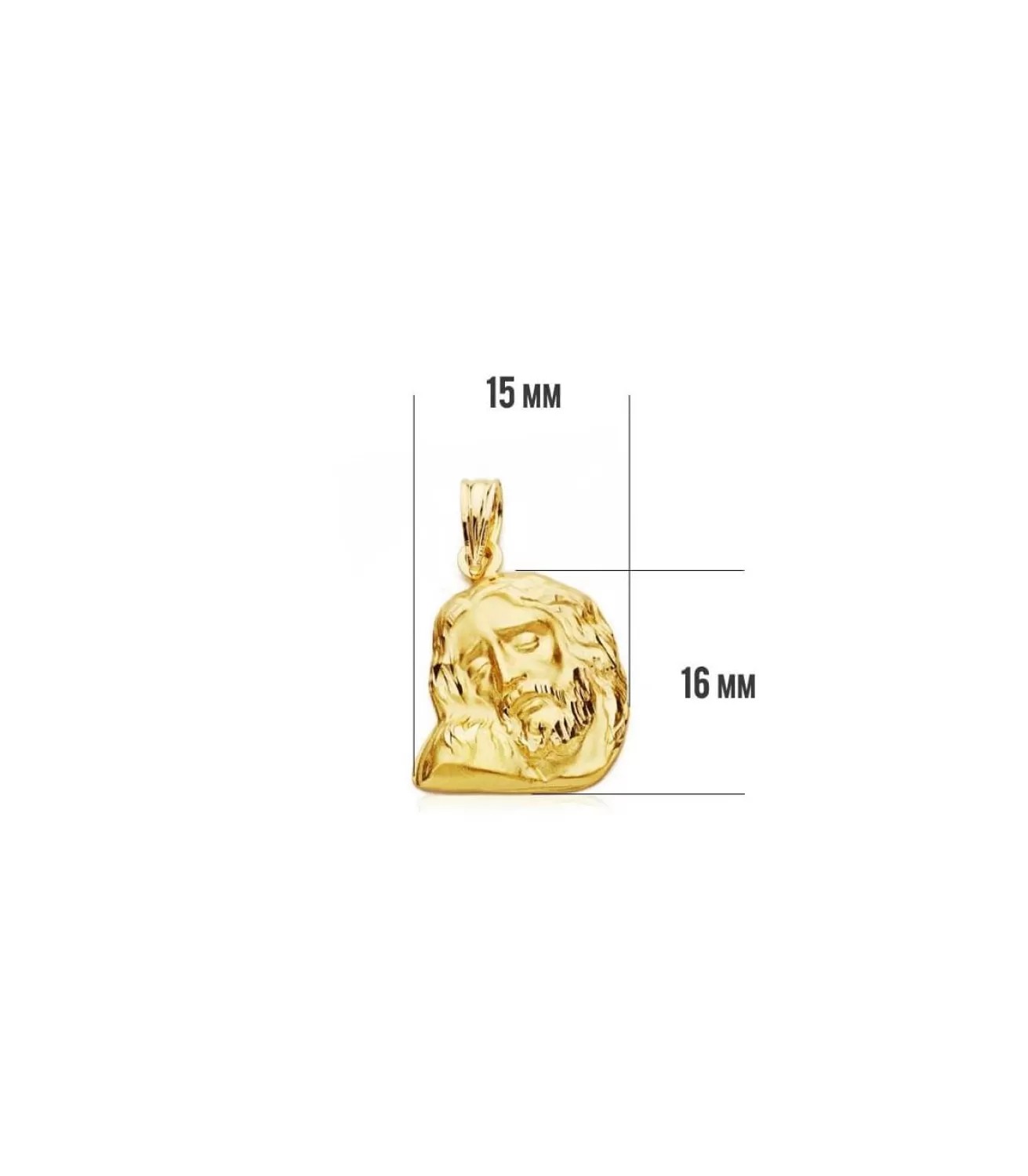 Cabeza Cristo Yacente 18 Ktes 16X15Mm<Alda Joyeros Cheap