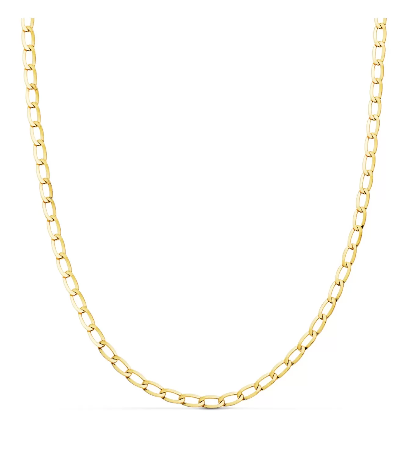Cadena Bilbao Plana 3.5 Mm Oro 18K 60 Cm<Alda Joyeros Fashion
