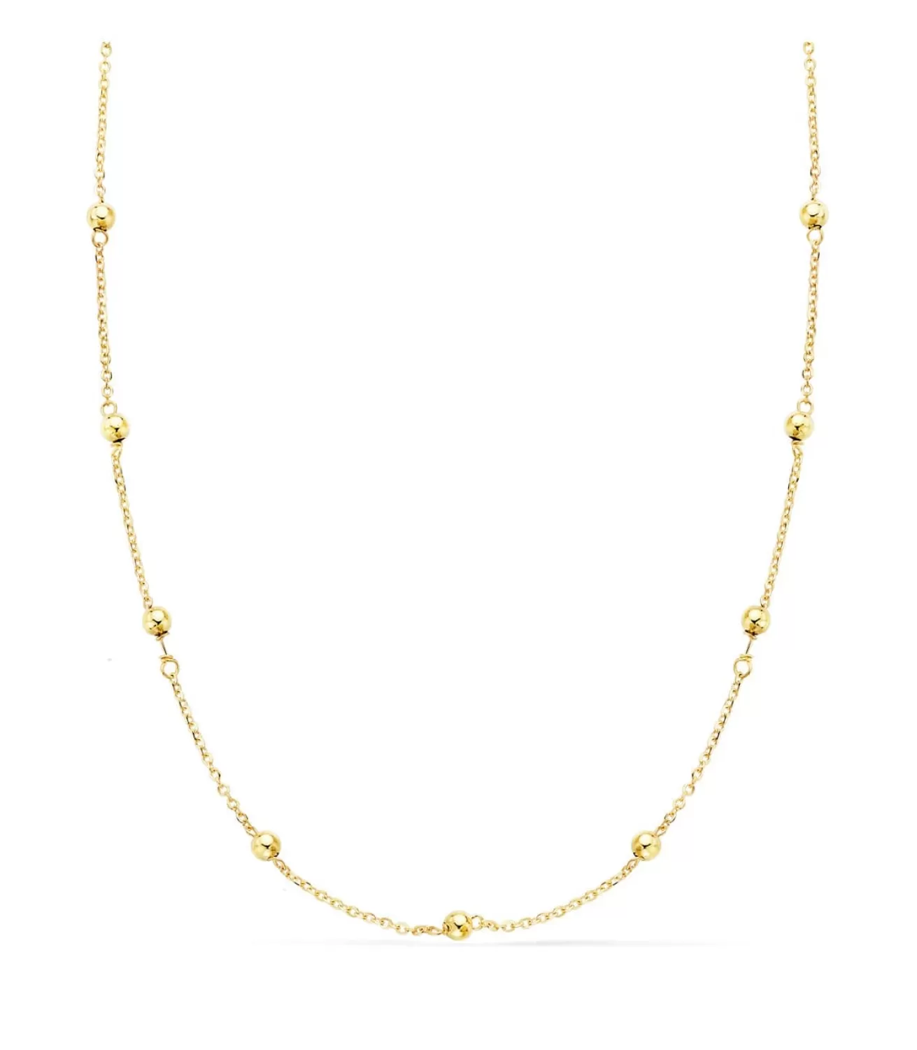 Cadena Bolitas Forzada Oro 18K 45Cm<Alda Joyeros Shop