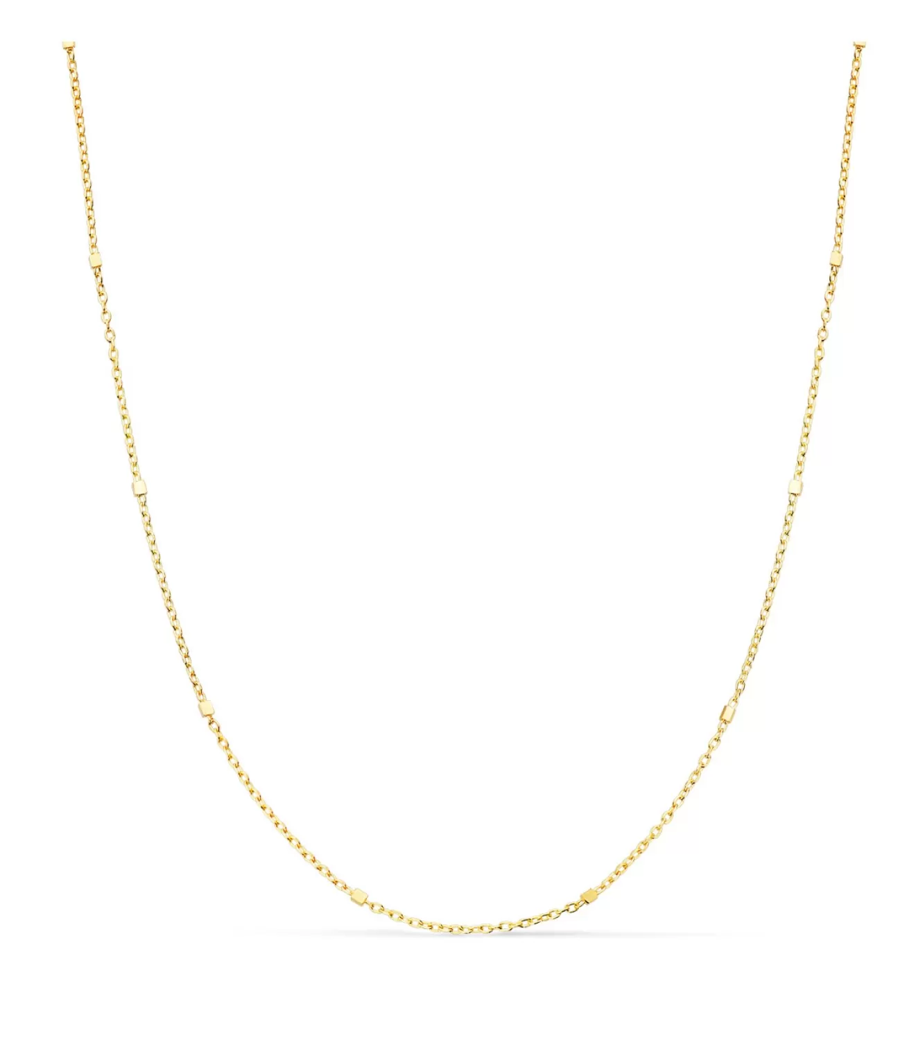 Cadena Choker Forzada Cubos 1 Mm 18K 38Cm<Alda Joyeros Hot