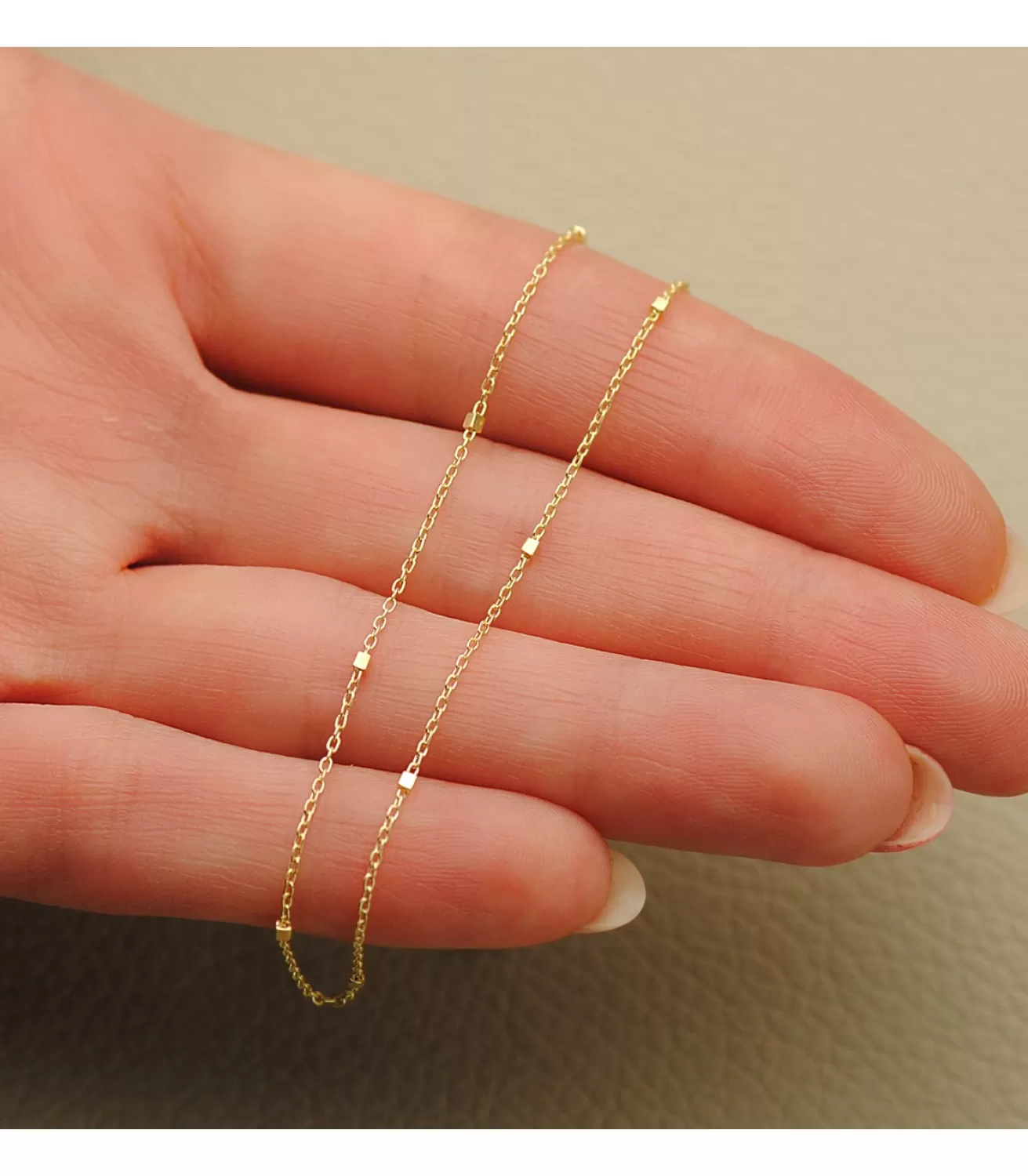 Cadena Choker Forzada Cubos 1 Mm 18K 38Cm<Alda Joyeros Hot
