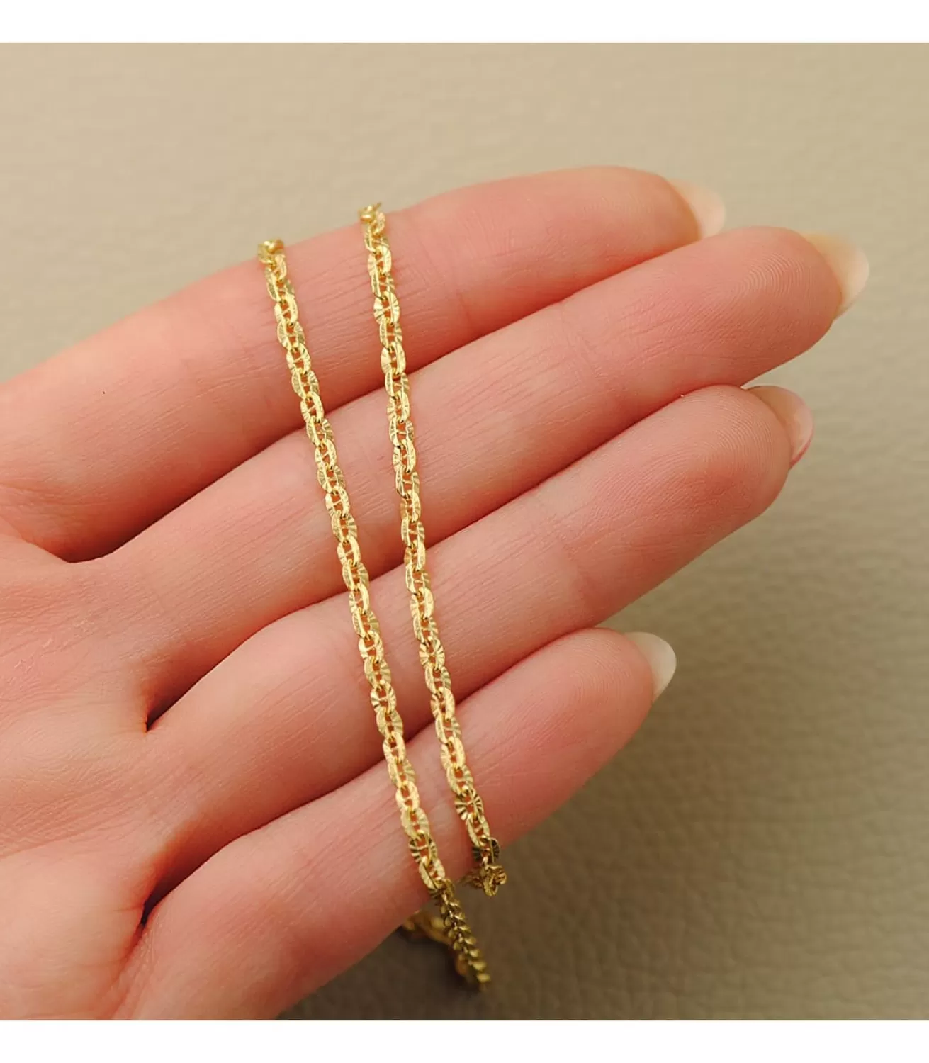 Cadena Coraggio Oro 18K 2Mm 45Cm<Alda Joyeros Shop