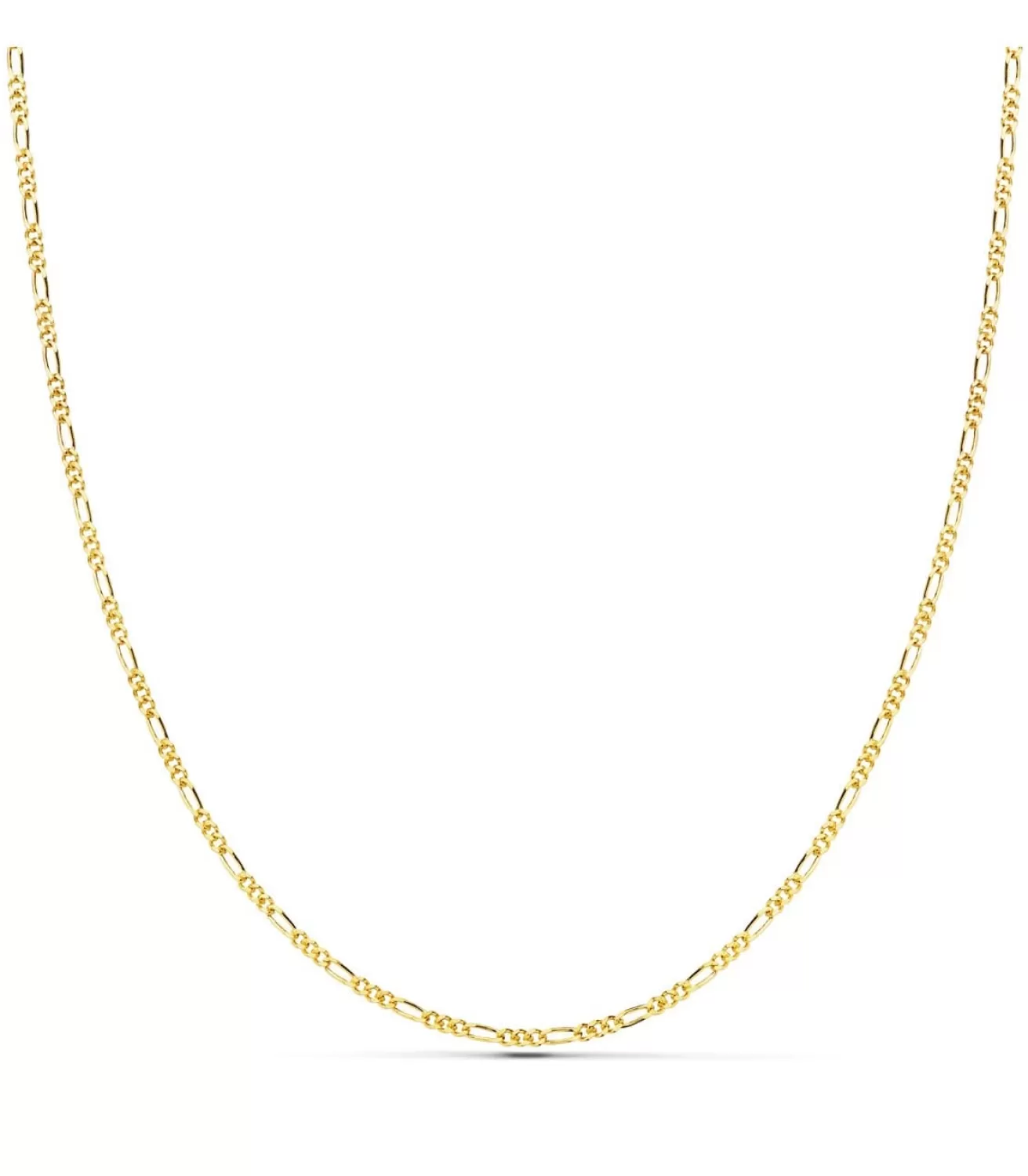 Cadena Figaro 3X1 Oro 18K 1Mm 60Cm<Alda Joyeros Fashion