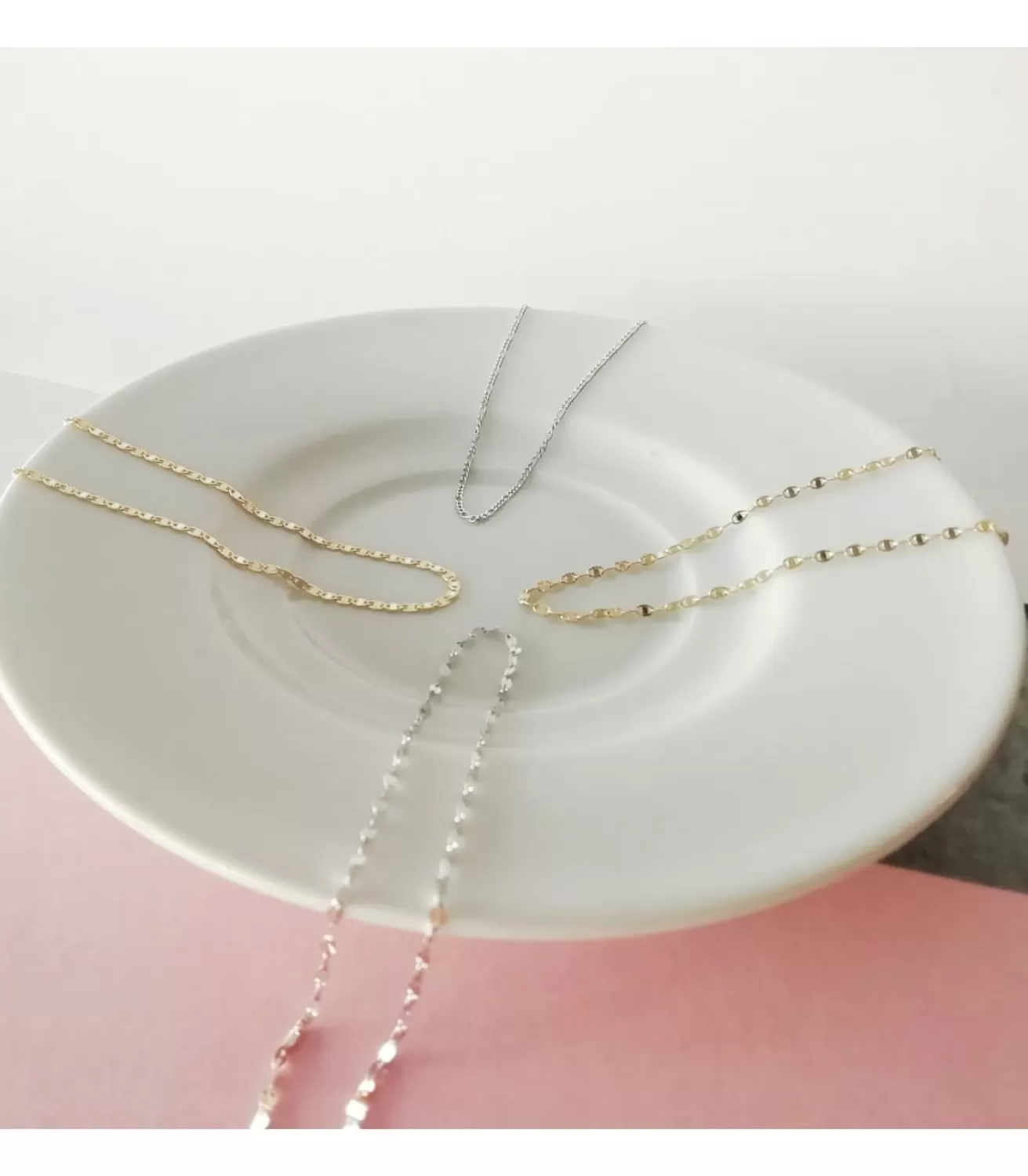 Cadena Figaro Oro Blanco 18K 1Mm 40Cm<Alda Joyeros Clearance