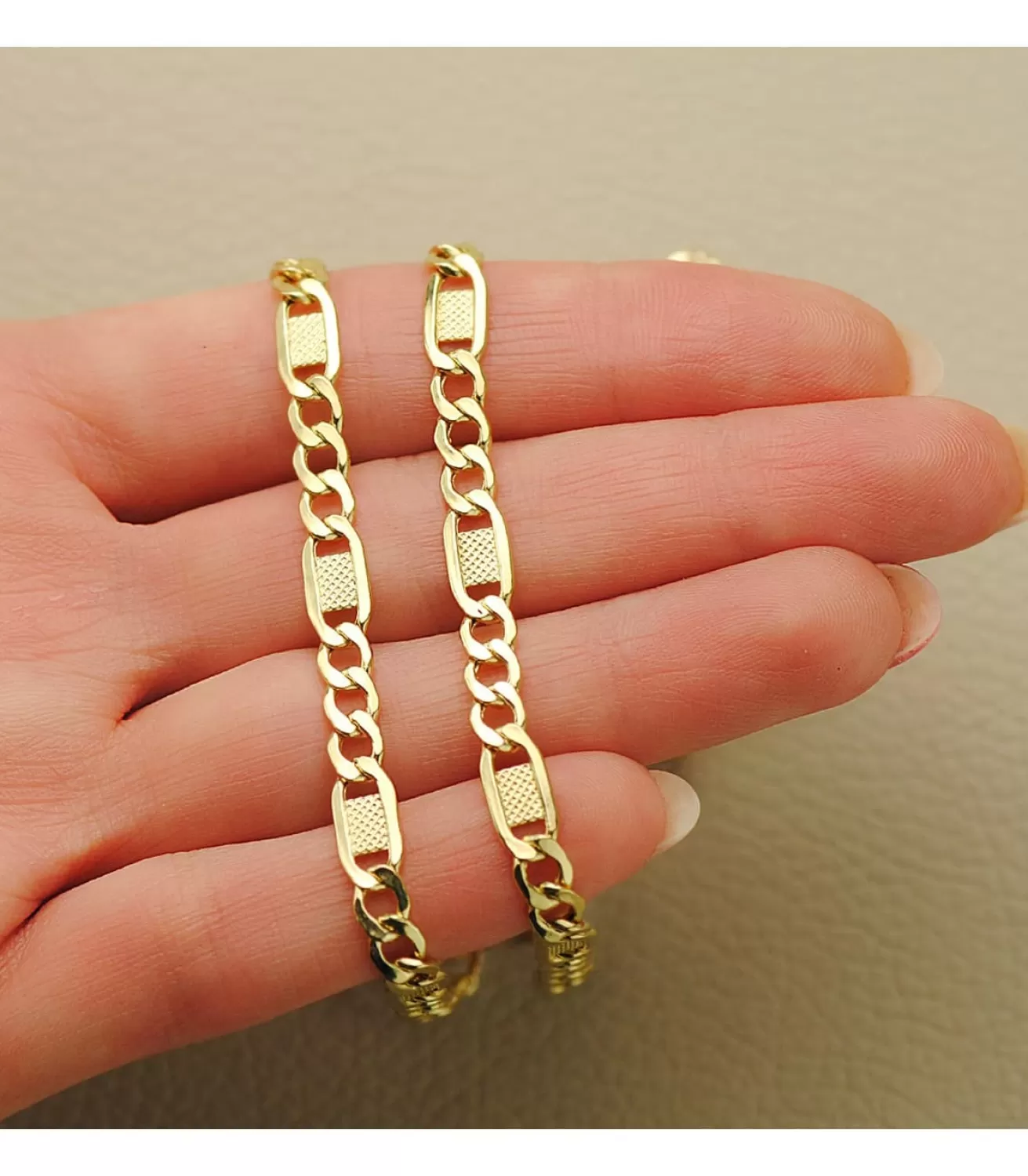 Cadena Figaro Tallada Oro Amarillo 18K 5 Mm 60Cm<Alda Joyeros Sale