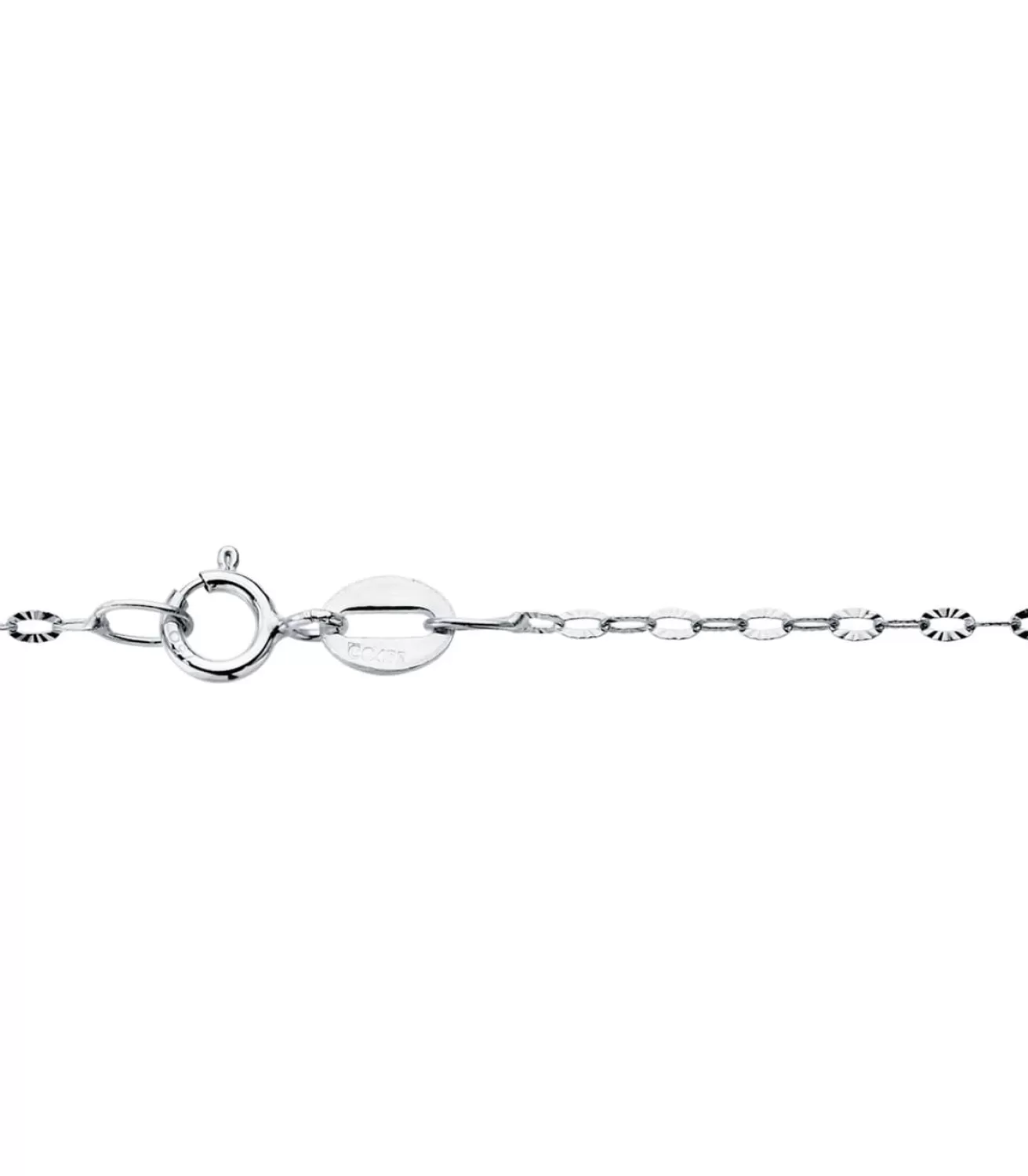 Cadena Forzada Diamantada Oro Blanco 18K 1Mm 40Cm<Alda Joyeros Best Sale