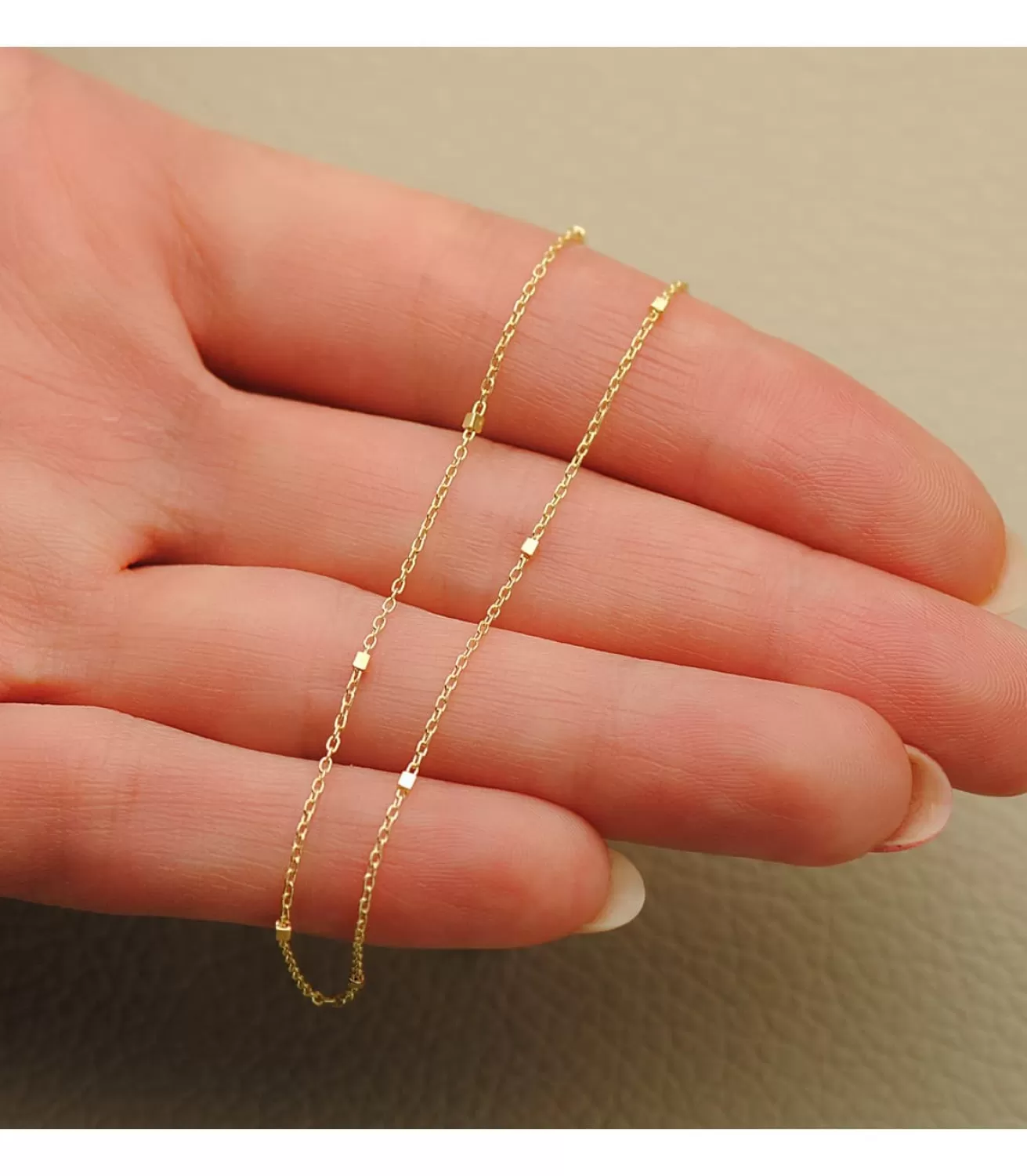 Cadena Forzada Oro 18K Cubos 1 Mm 40Cm<Alda Joyeros Cheap