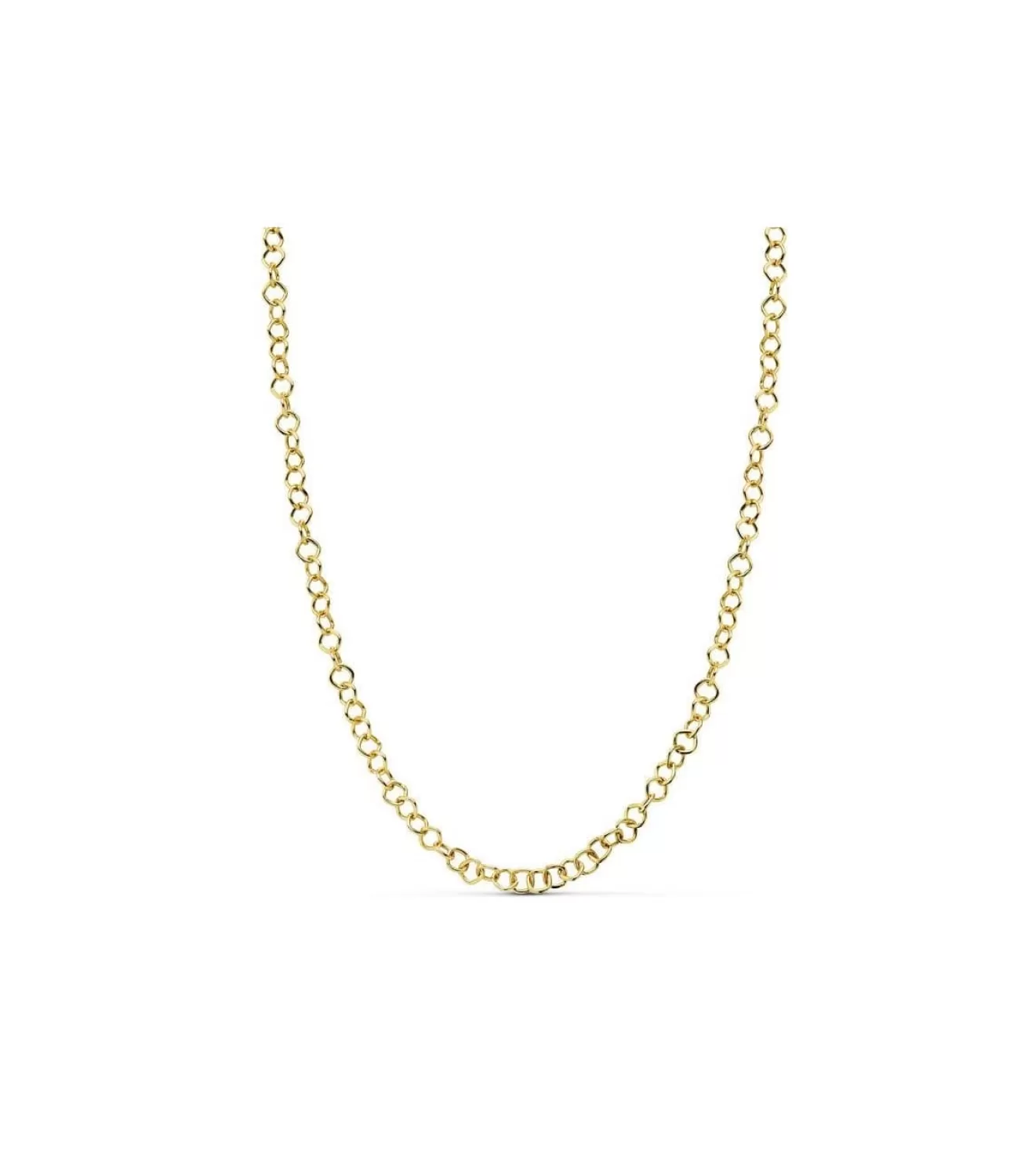 Cadena Oro 18K. Eslabon Cuadrado. 42Cm<Alda Joyeros Online