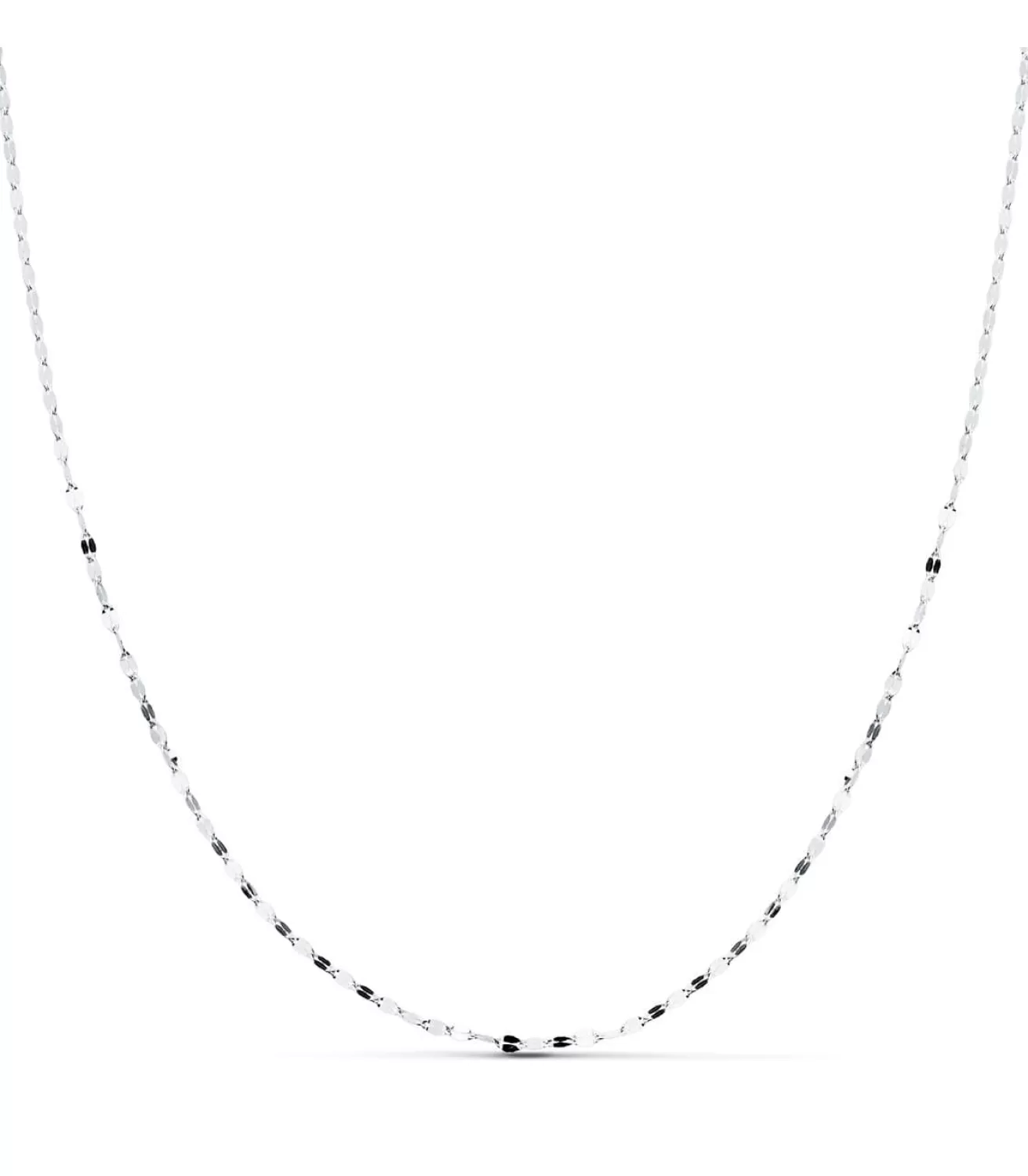 Cadena Oval Oro Blanco 18K 1.2Mm 45Cm<Alda Joyeros Hot