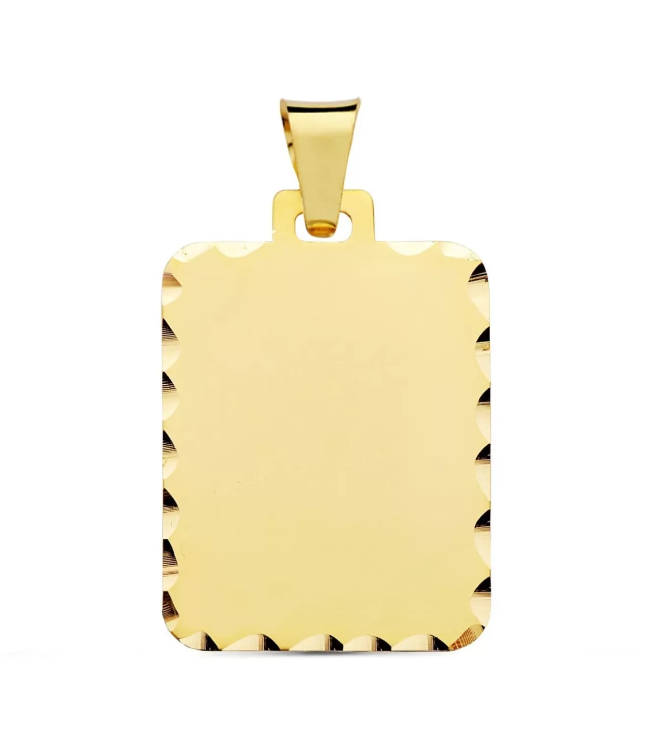 Chapa Colgante Rectangular Tallado Oro 18K 28 Mm<Alda Joyeros Clearance