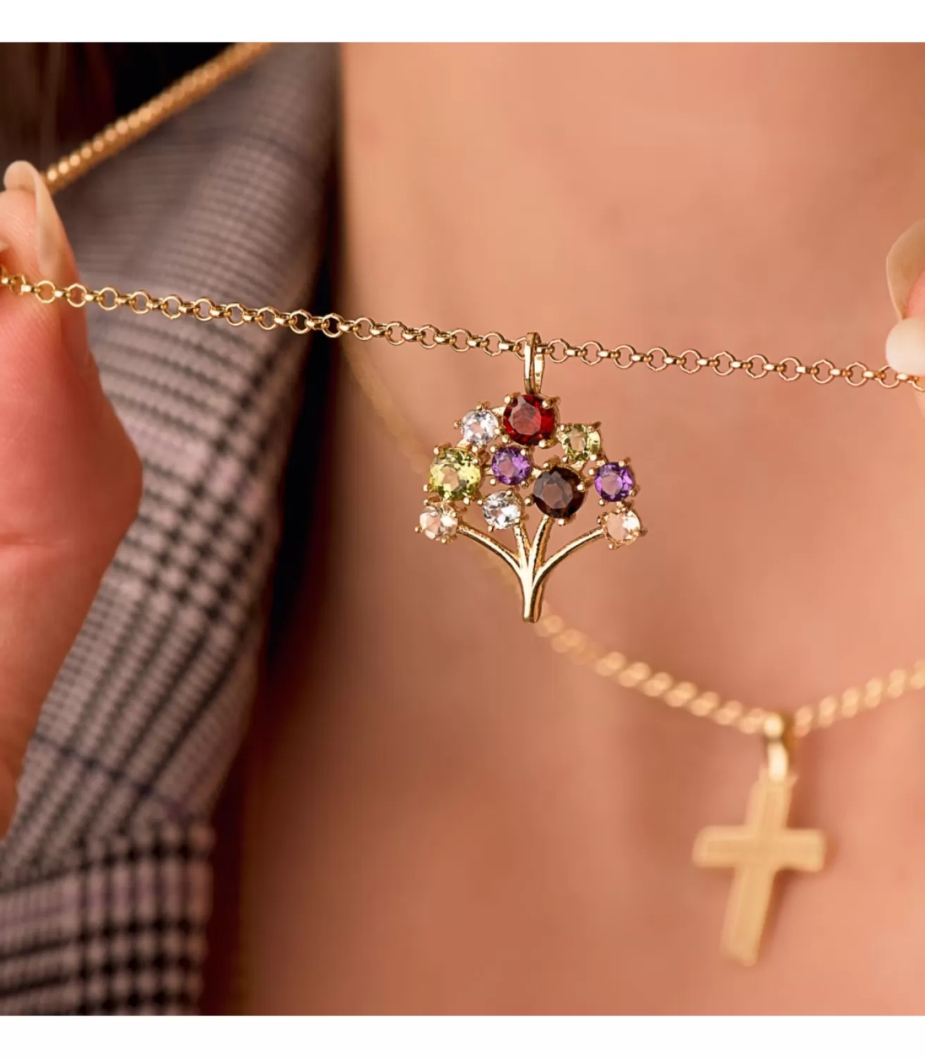 Colgante Arbol De La Vida Piedras Oro 18K<Alda Joyeros Hot