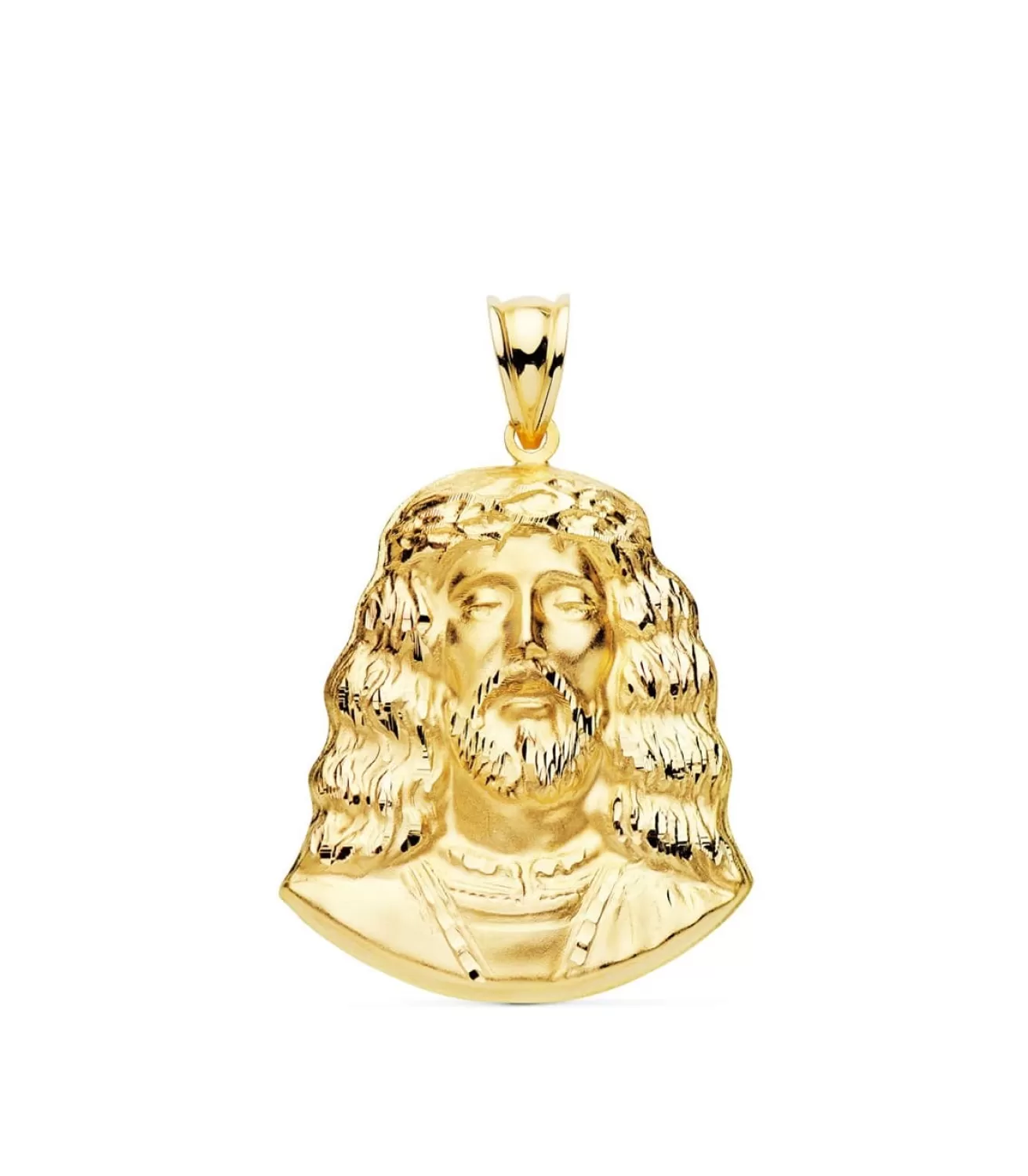 Colgante Busto De Cristo Oro Amarillo 18K 30 Mm<Alda Joyeros Cheap
