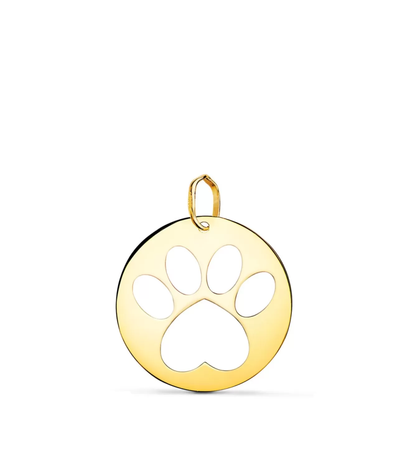 Colgante Chapa Huella De Perro 18K Calado<Alda Joyeros Shop