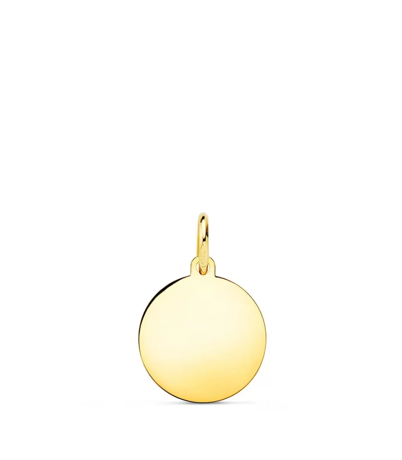 Colgante Chapa Oro 18K 12 Mm<Alda Joyeros Store