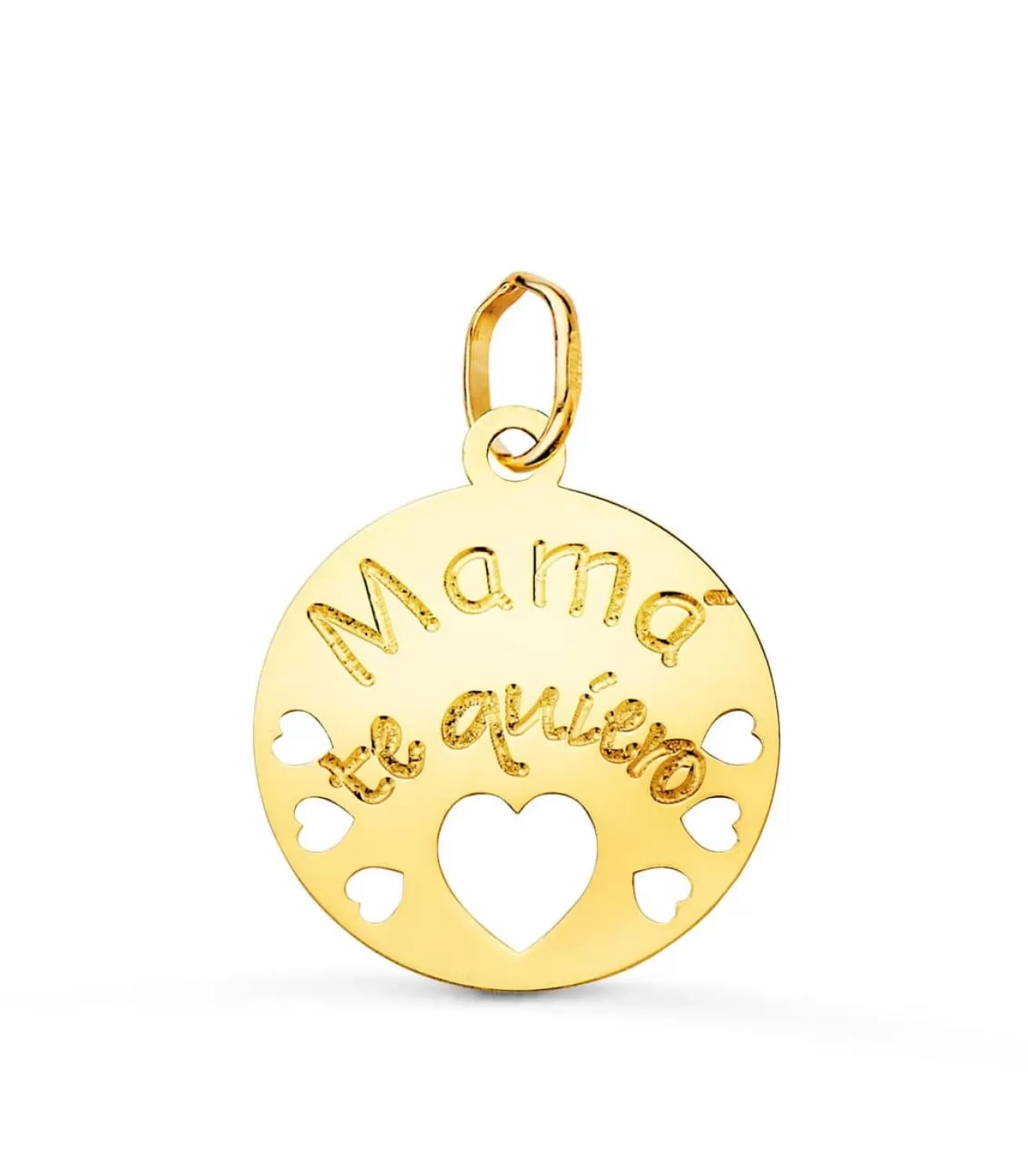 Colgante Chapa Oro 18K Mama Te Quiero<Alda Joyeros Best