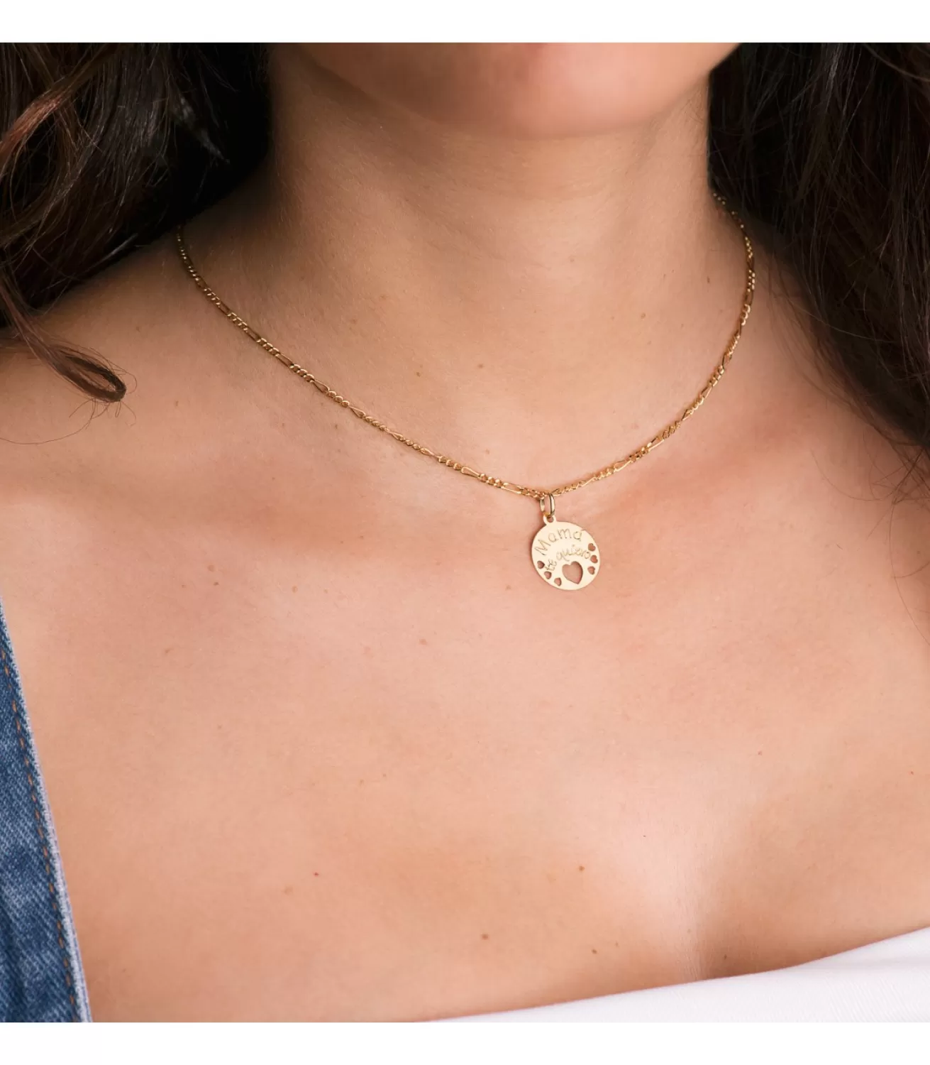Colgante Chapa Oro 18K Mama Te Quiero<Alda Joyeros Best